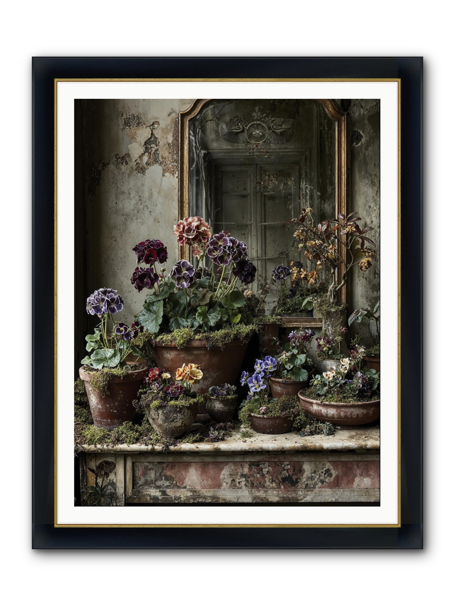 Wished Framed Print - Wide Black w/Gold 36x48