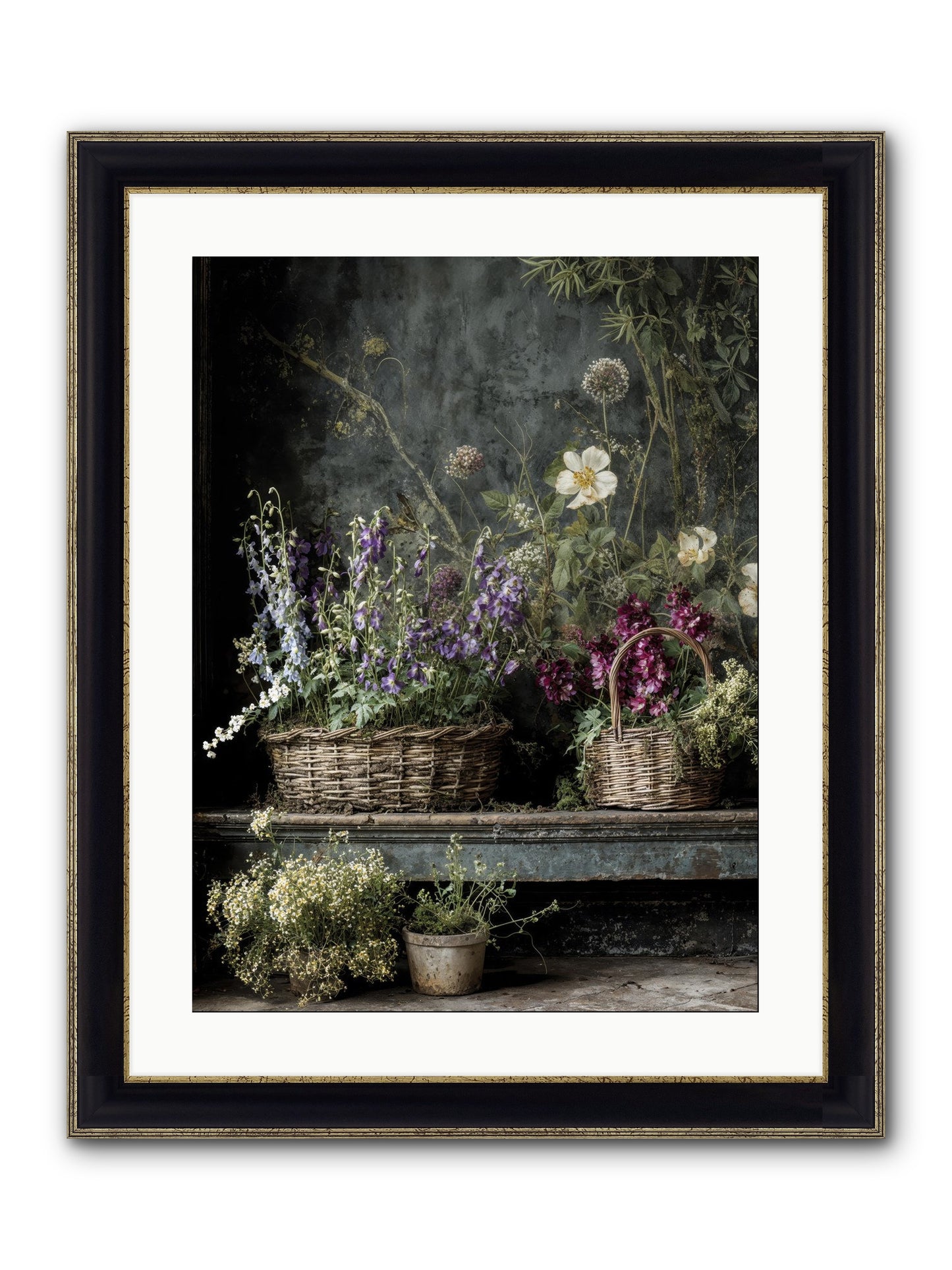 Wishes In Waiting Framed Print - Black & Gold 18x24