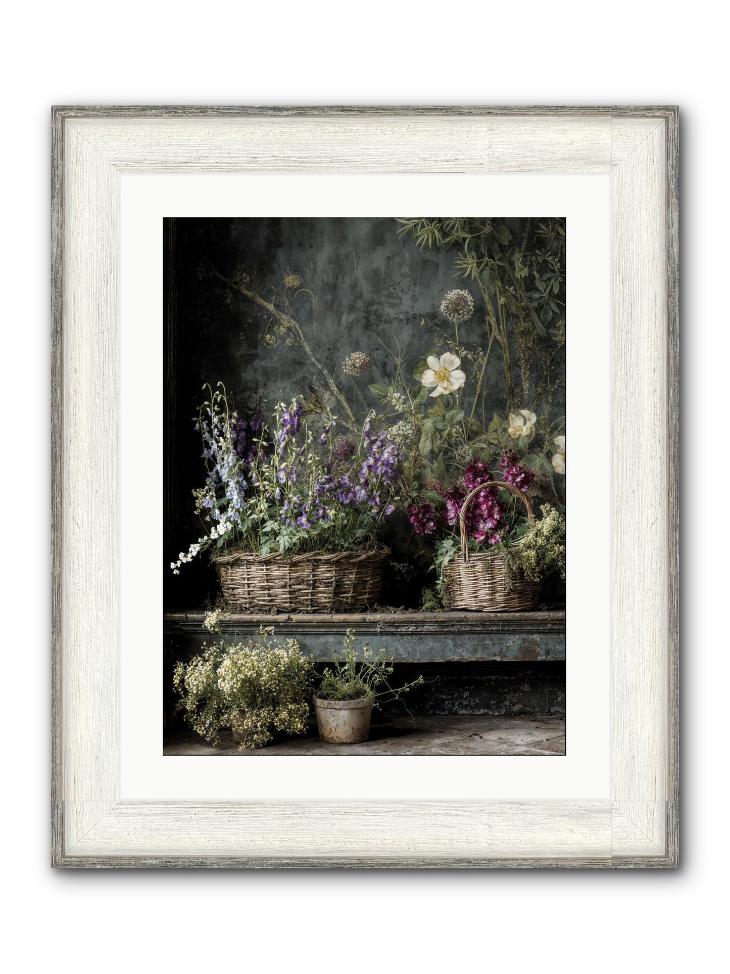 Wishes In Waiting Framed Print - Driftwood White 18x24