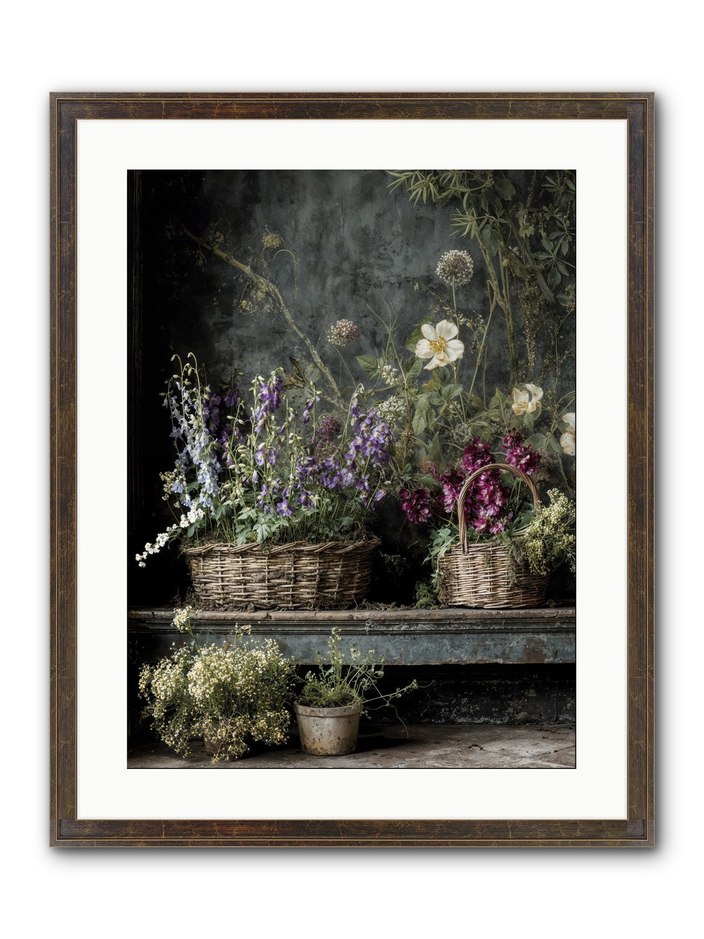 Wishes In Waiting Framed Print - Slimwoods Black/Gold 18x24