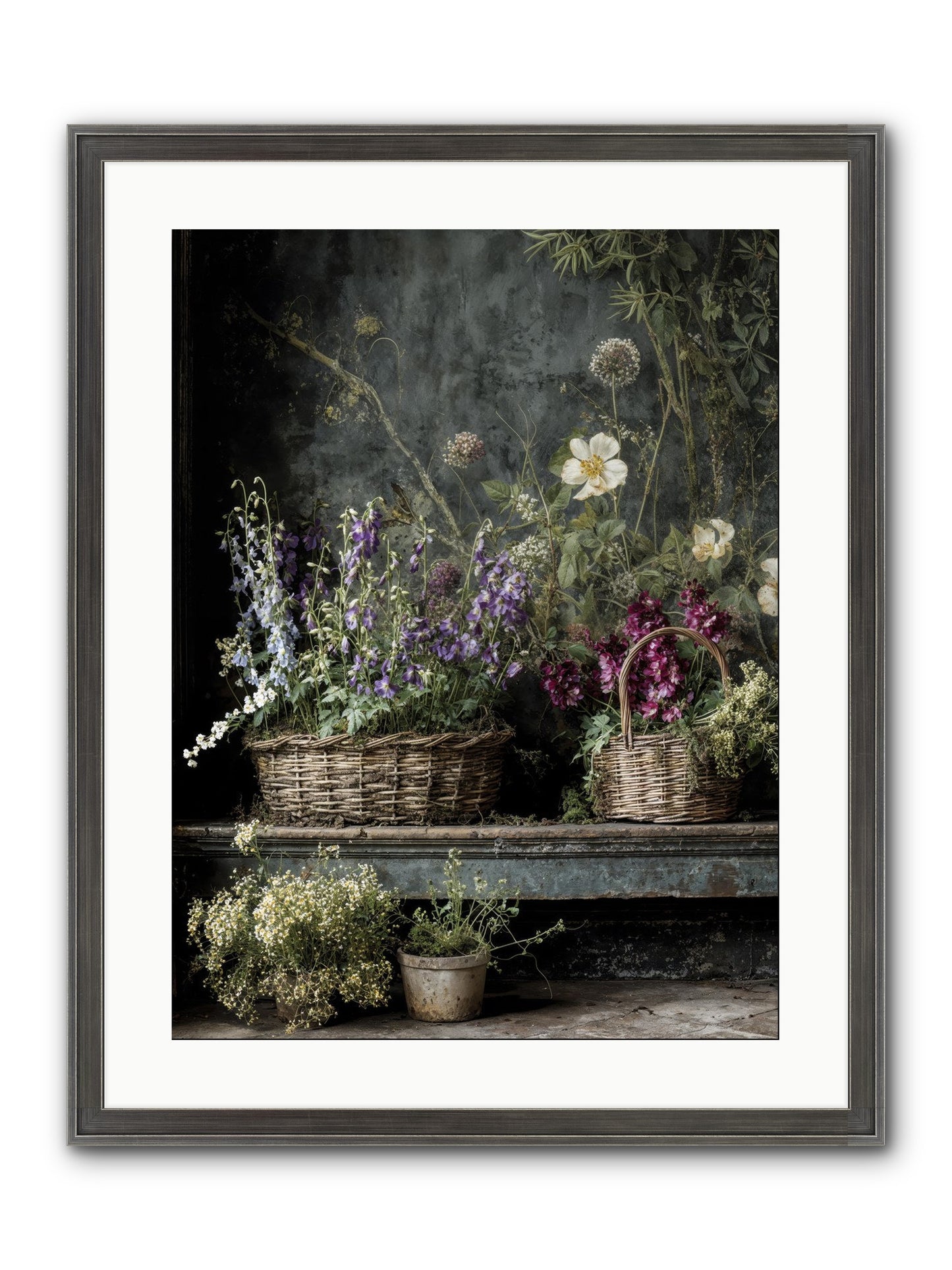 Wishes In Waiting Framed Print - Slimwoods Black/Silver 18x24