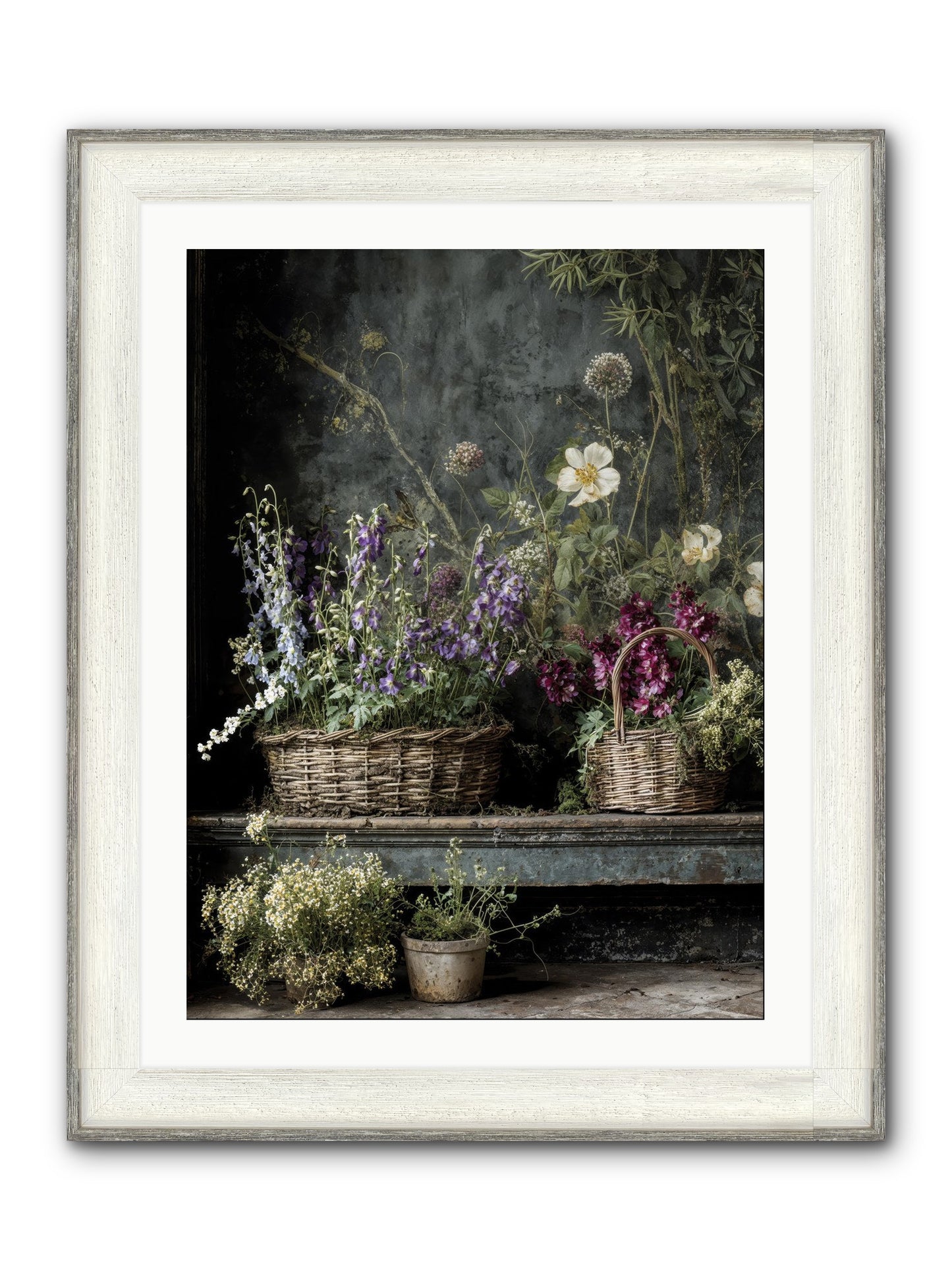 Wishes In Waiting Framed Print - Driftwood White 24x32