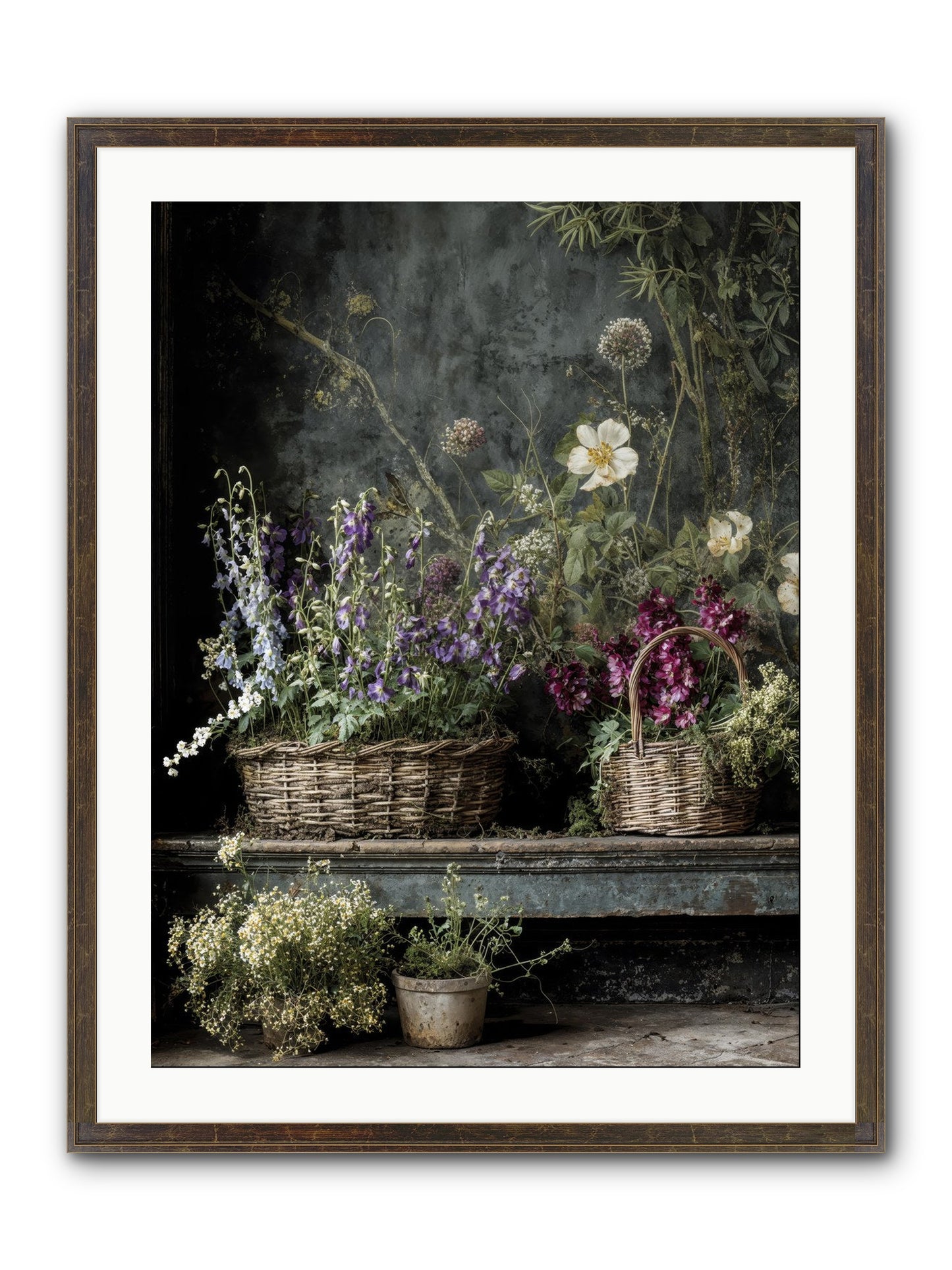 Wishes In Waiting Framed Print - Slimwoods Black/Gold 24x32
