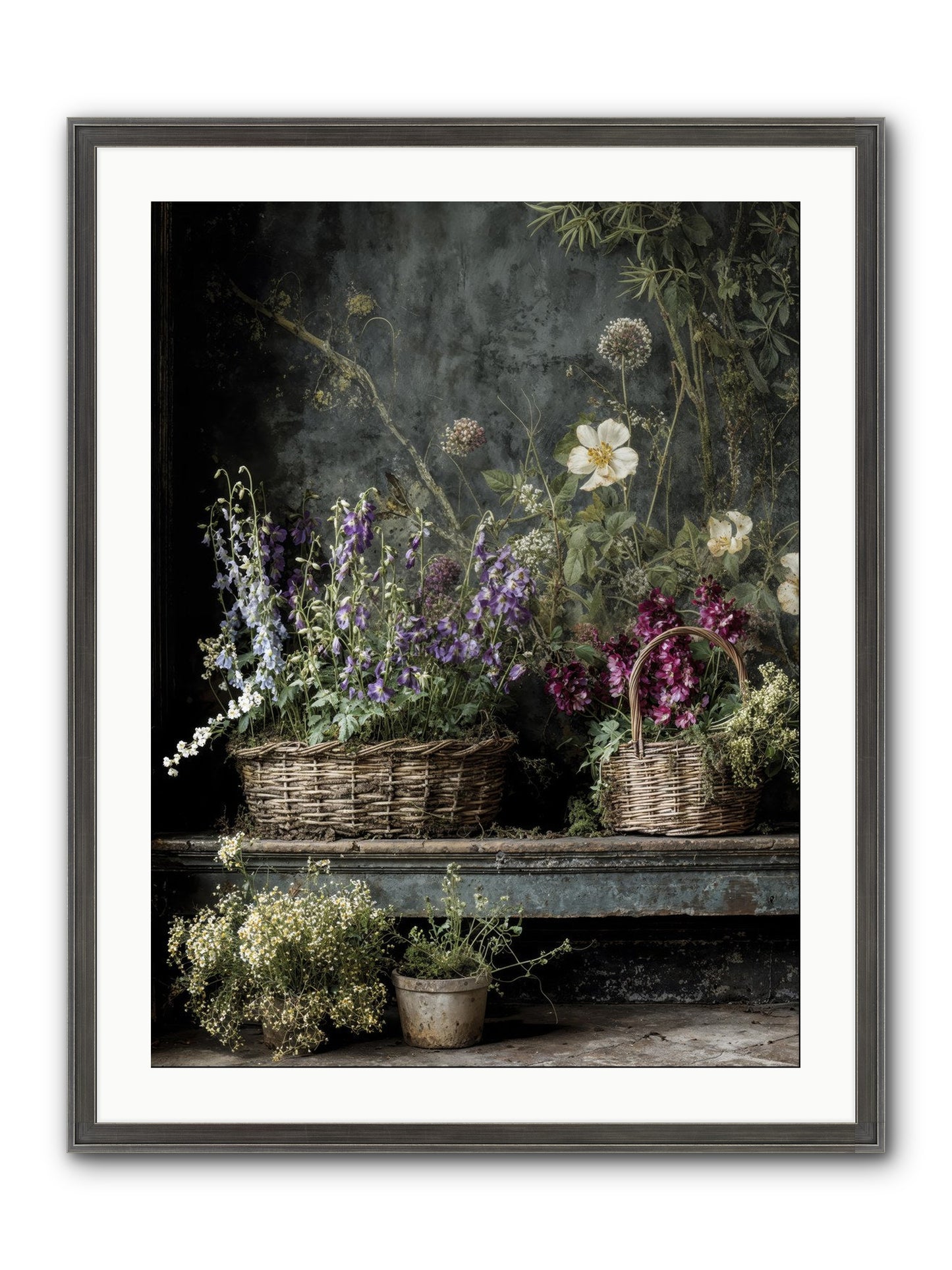Wishes In Waiting Framed Print - Slimwoods Black/Silver 24x32
