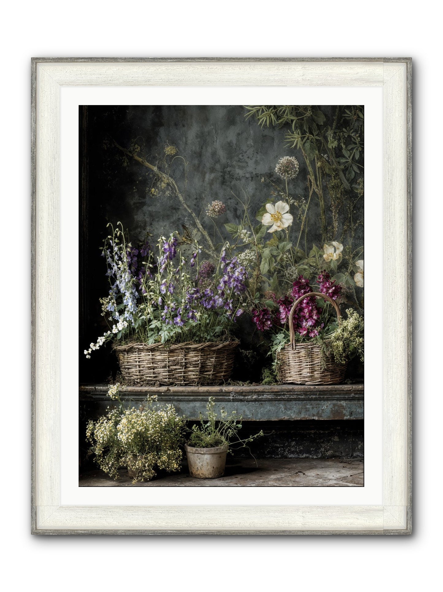 Wishes In Waiting Framed Print - Driftwood White 30x40