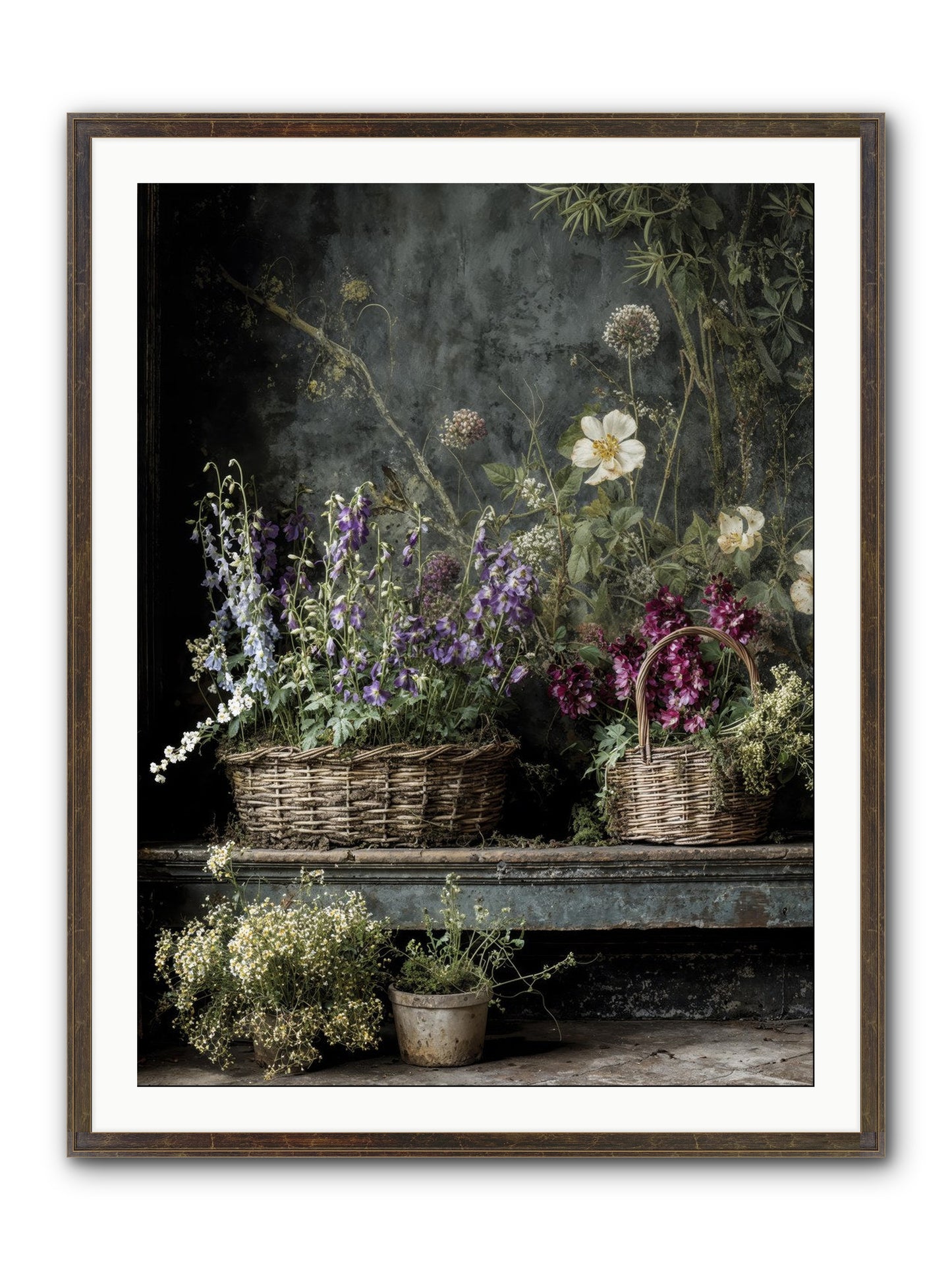 Wishes In Waiting Framed Print - Slimwoods Black/Gold 30x40