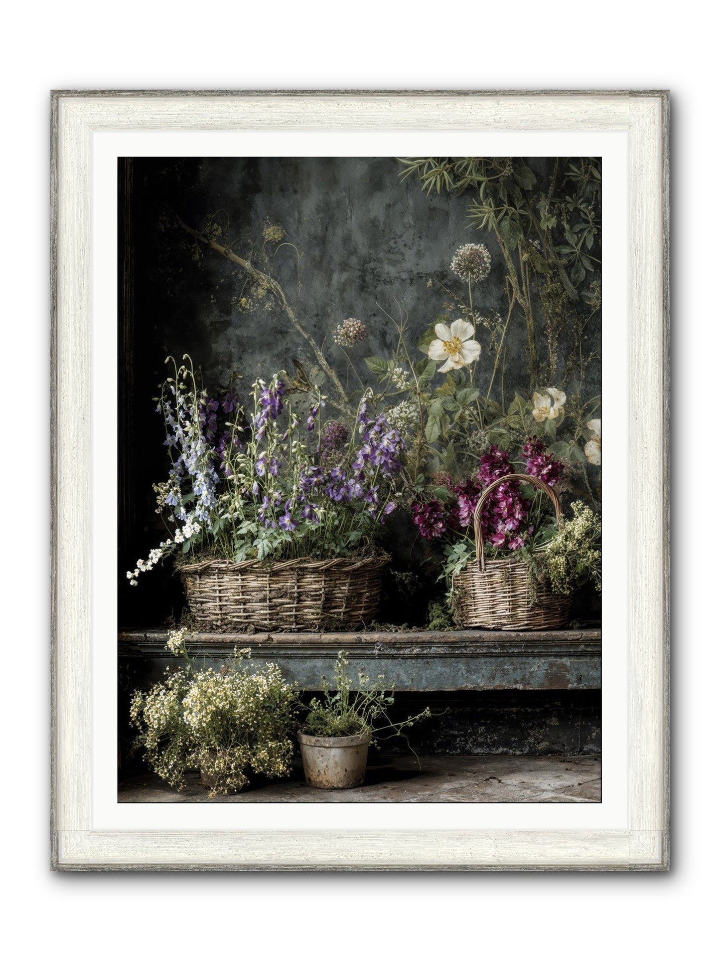 Wishes In Waiting Framed Print - Driftwood White 36x48