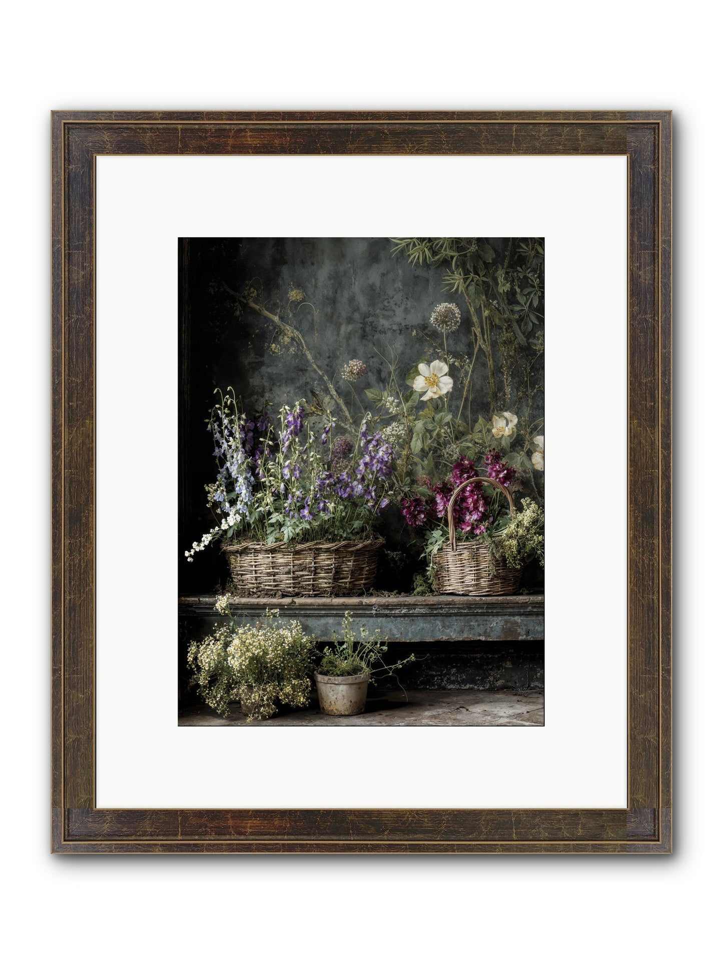 Wishes In Waiting Framed Print - Slimwoods Black/Gold 9x12