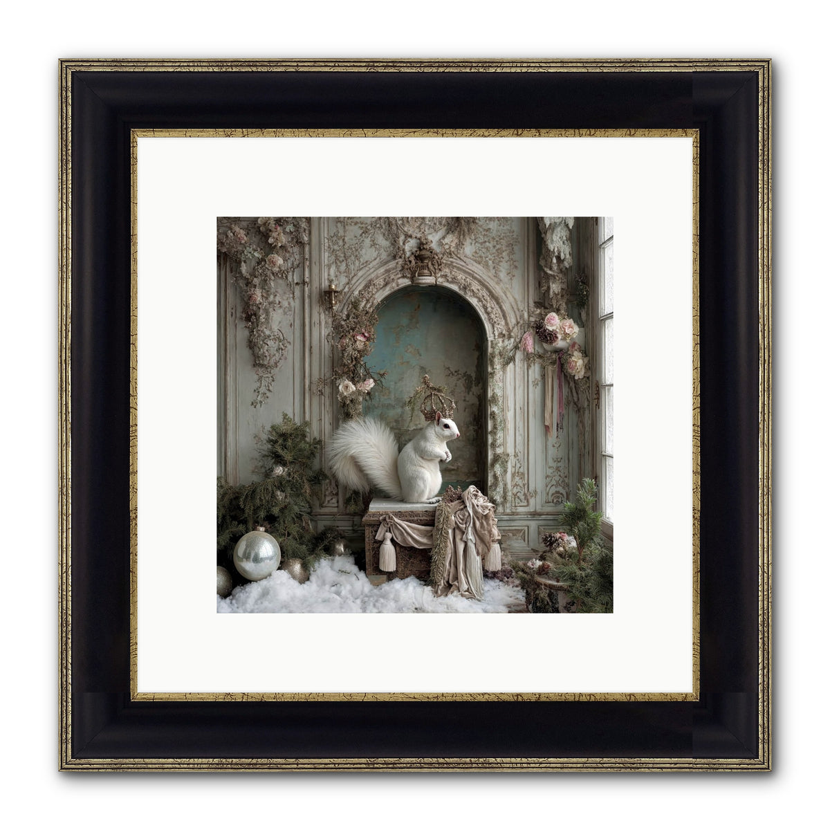 Wishes Wrapped In Starlight Framed Print - Black & Gold 10x10