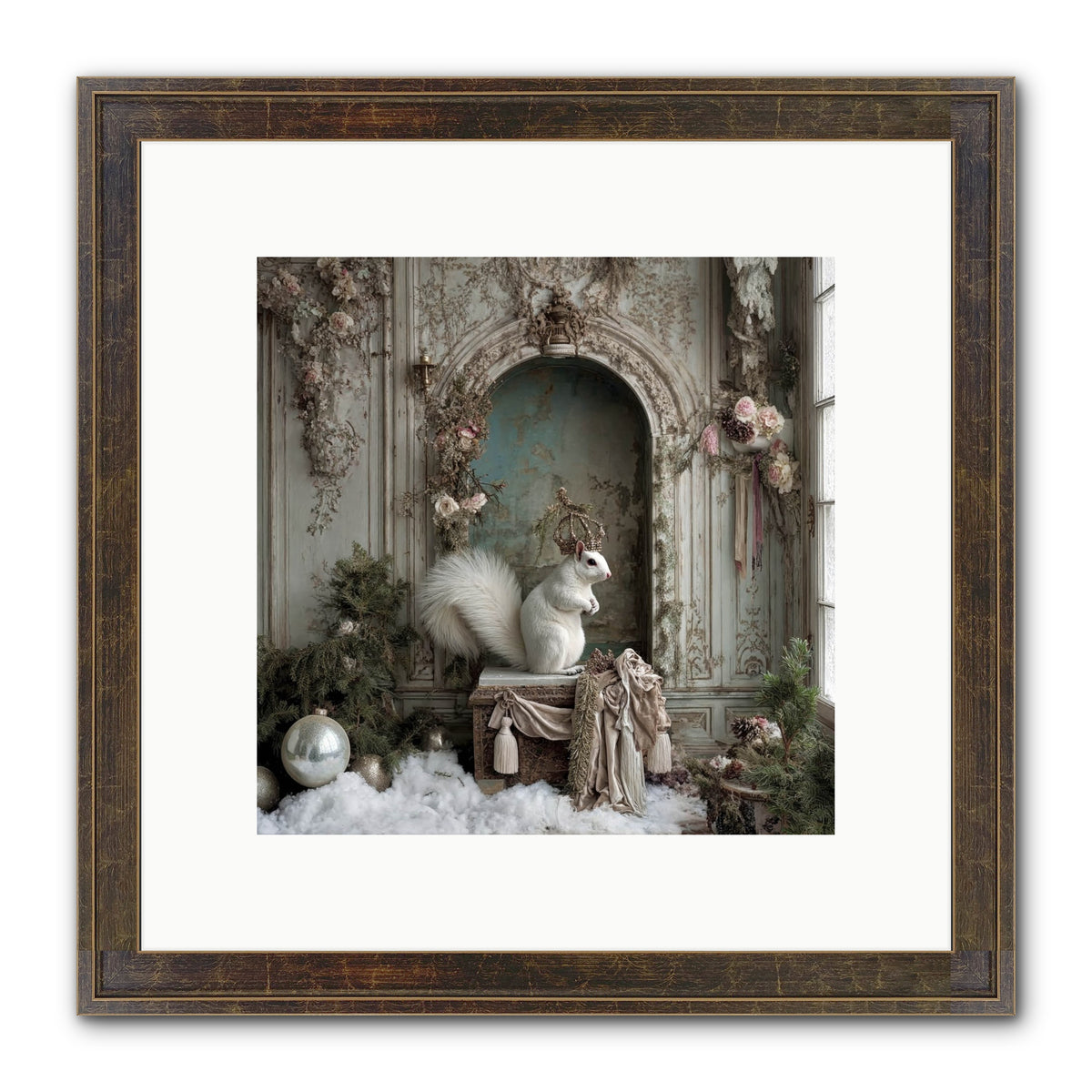 Wishes Wrapped In Starlight Framed Print - Slimwoods Black/Gold 10x10