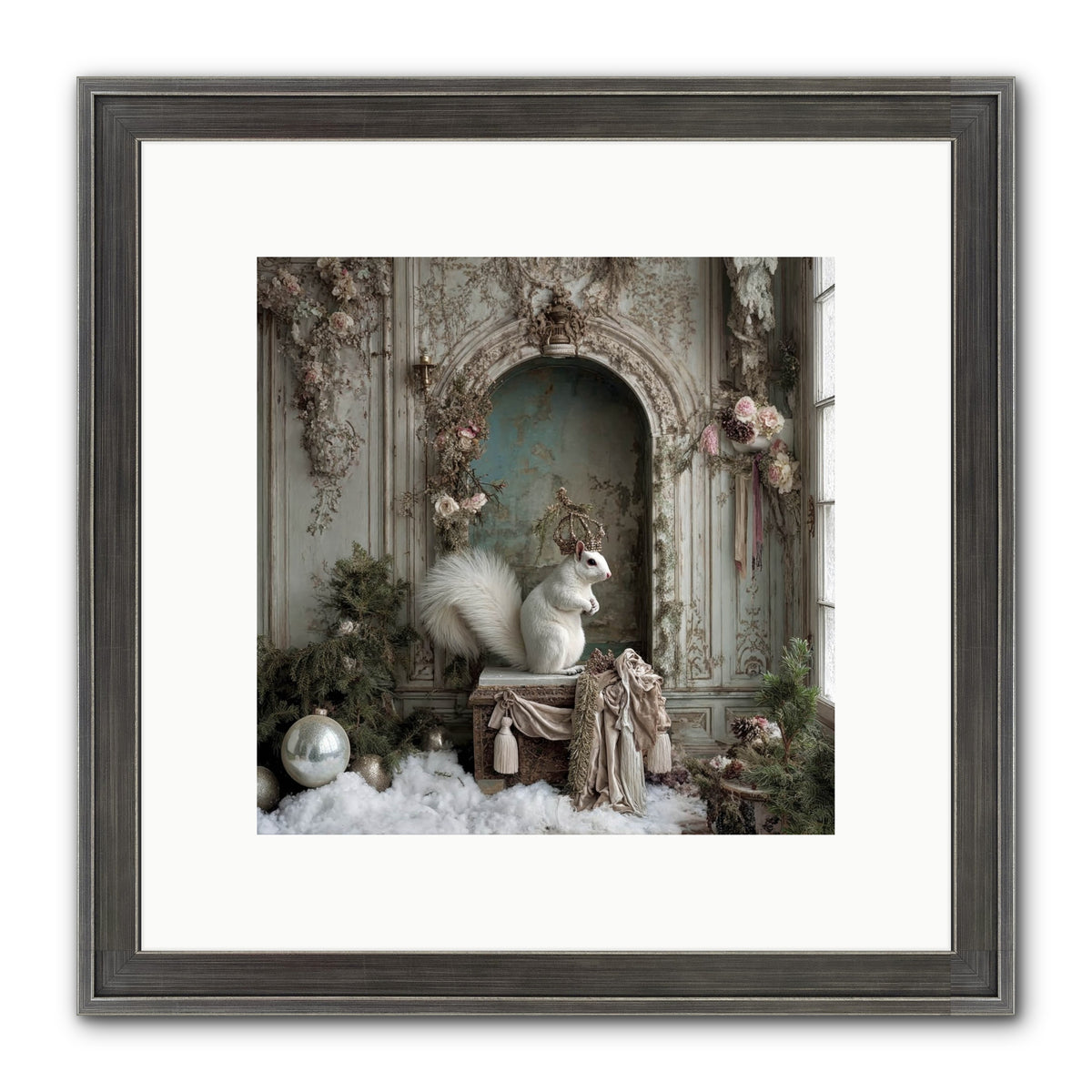 Wishes Wrapped In Starlight Framed Print - Slimwoods Black/Silver 10x10