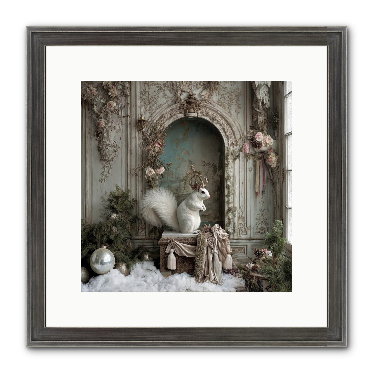 Wishes Wrapped In Starlight Framed Print - Slimwoods Black/Silver 12x12