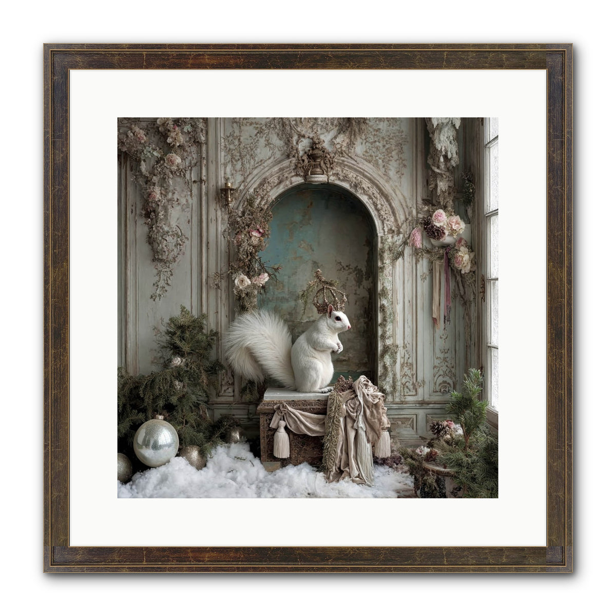 Wishes Wrapped In Starlight Framed Print - Slimwoods Black/Gold 16x16