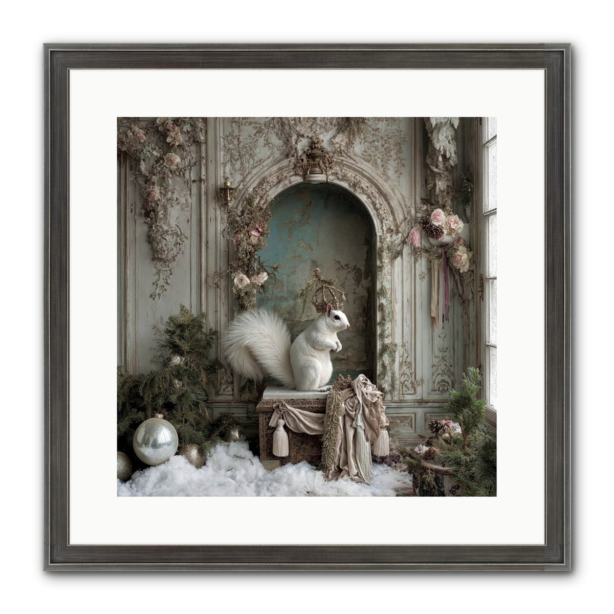 Wishes Wrapped In Starlight Framed Print - Slimwoods Black/Silver 16x16
