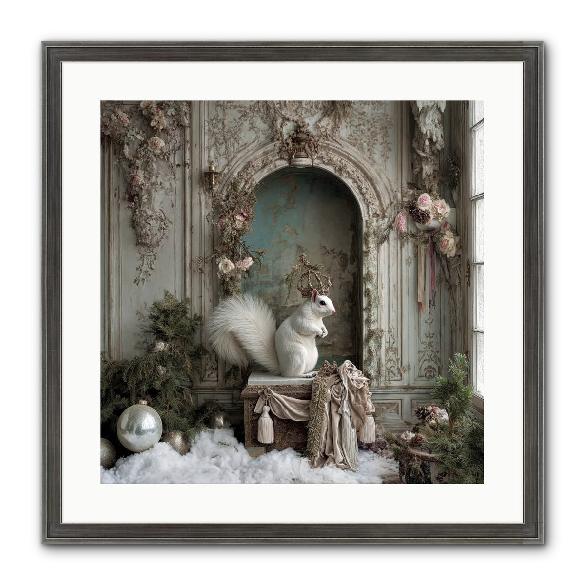 Wishes Wrapped In Starlight Framed Print - Slimwoods Black/Silver 20x20