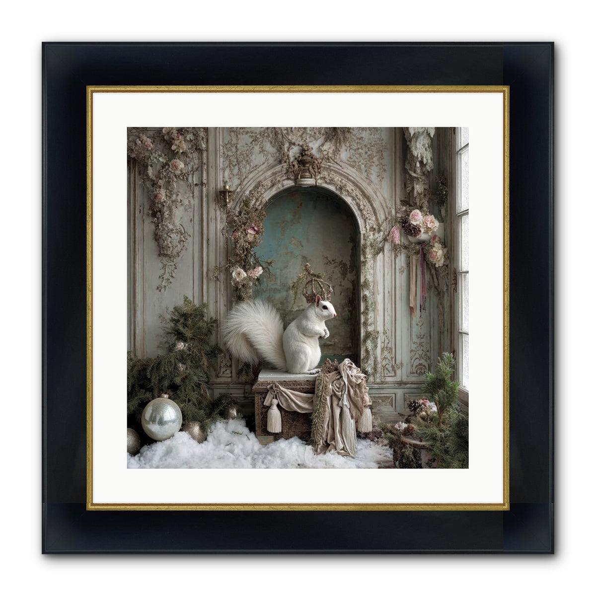 Wishes Wrapped In Starlight Framed Print - Wide Black w/Gold 20x20