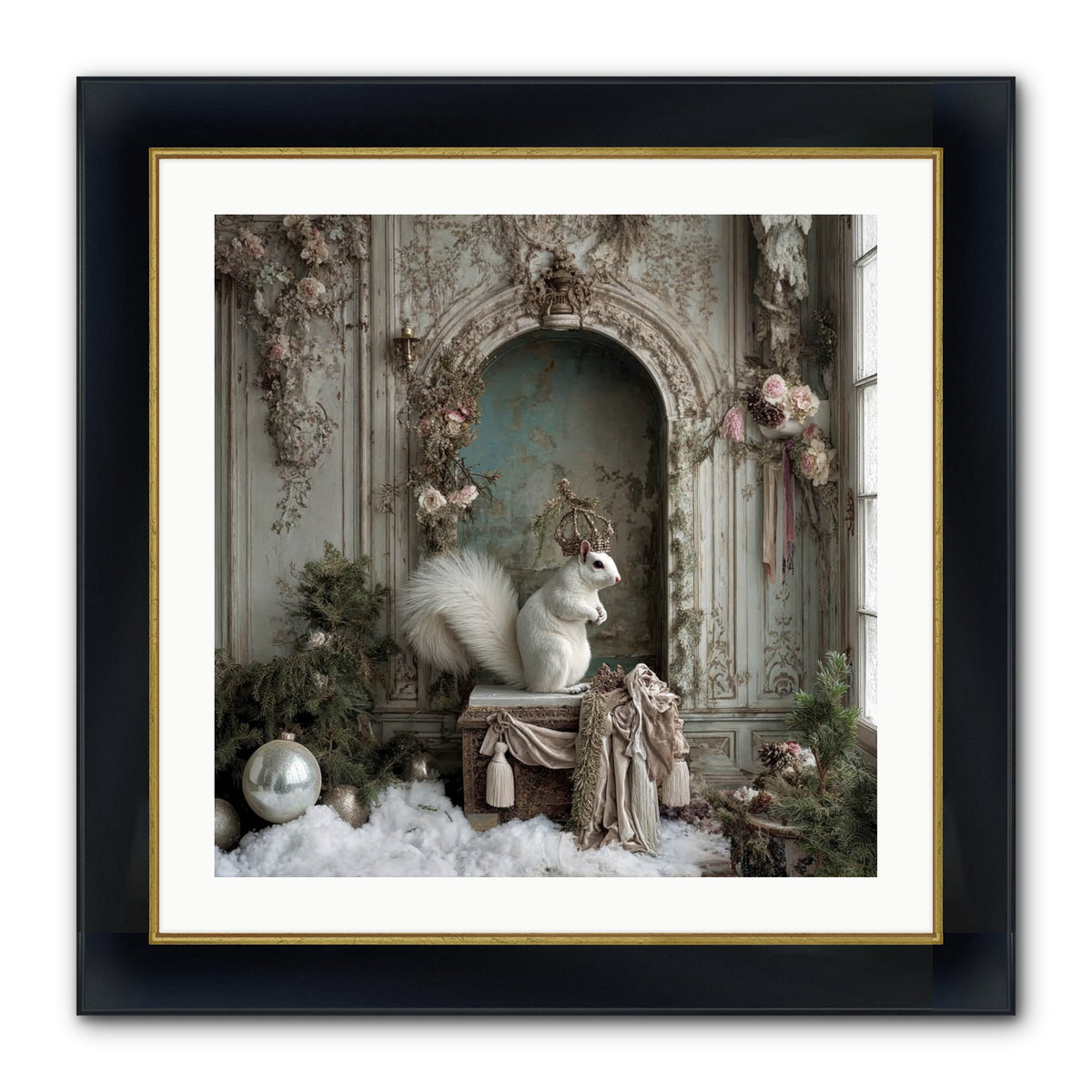 Wishes Wrapped In Starlight Framed Print - Wide Black w/Gold 24x24