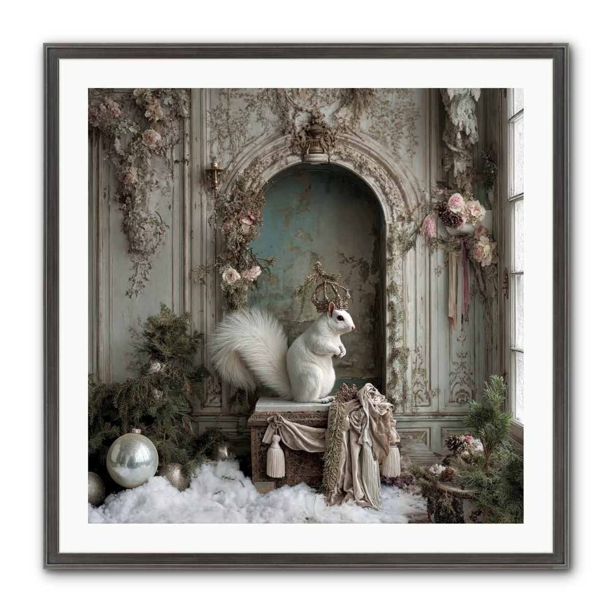Wishes Wrapped In Starlight Framed Print - Slimwoods Black/Silver 30x30