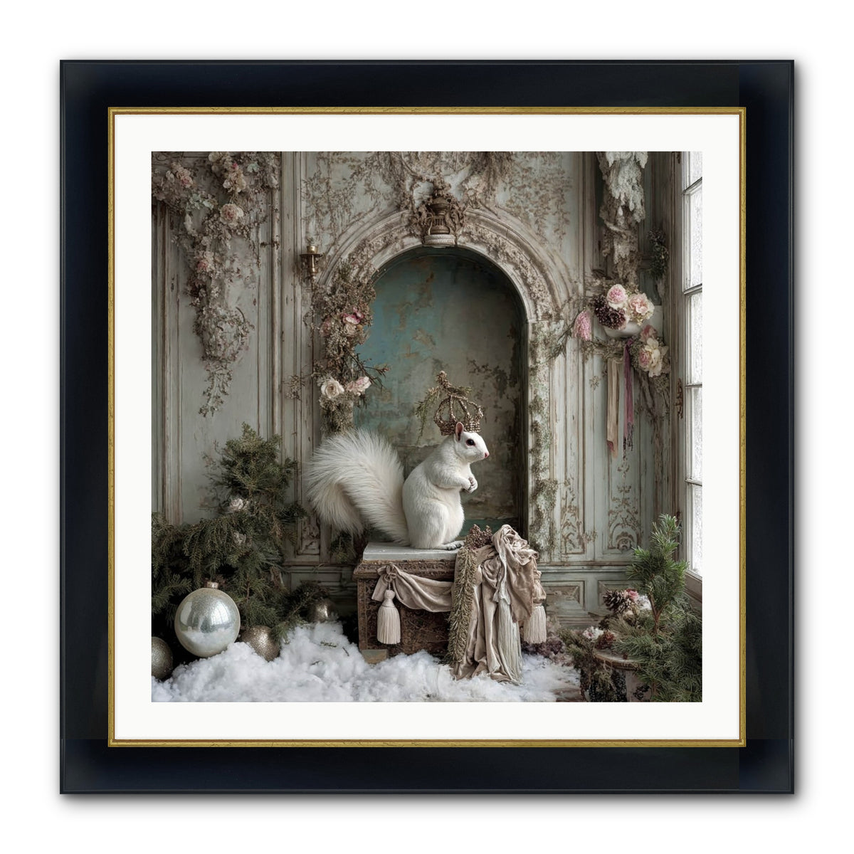 Wishes Wrapped In Starlight Framed Print - Wide Black w/Gold 30x30