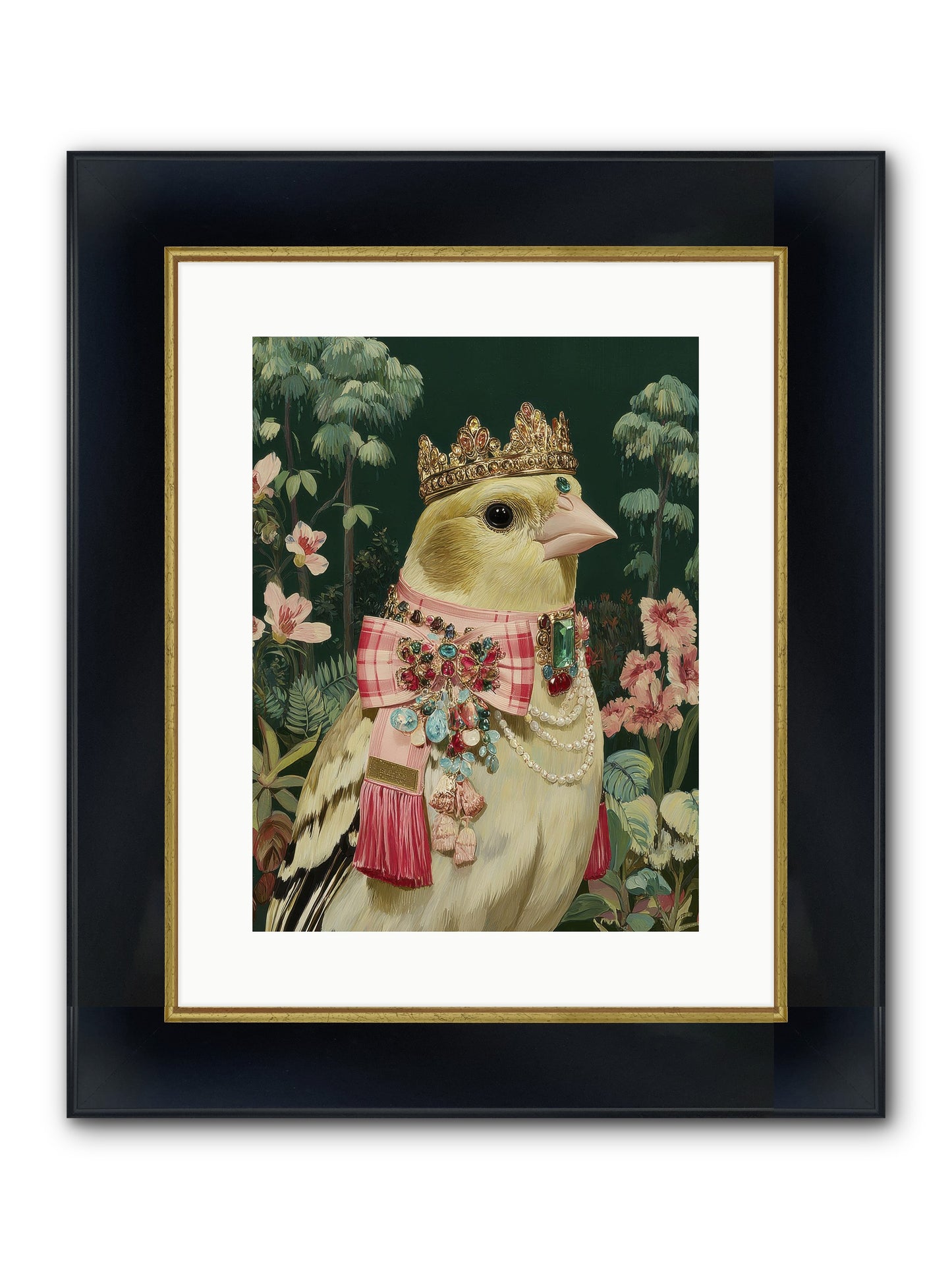 Wishful Notes No.1 Framed Print - Wide Black w/Gold 12x16