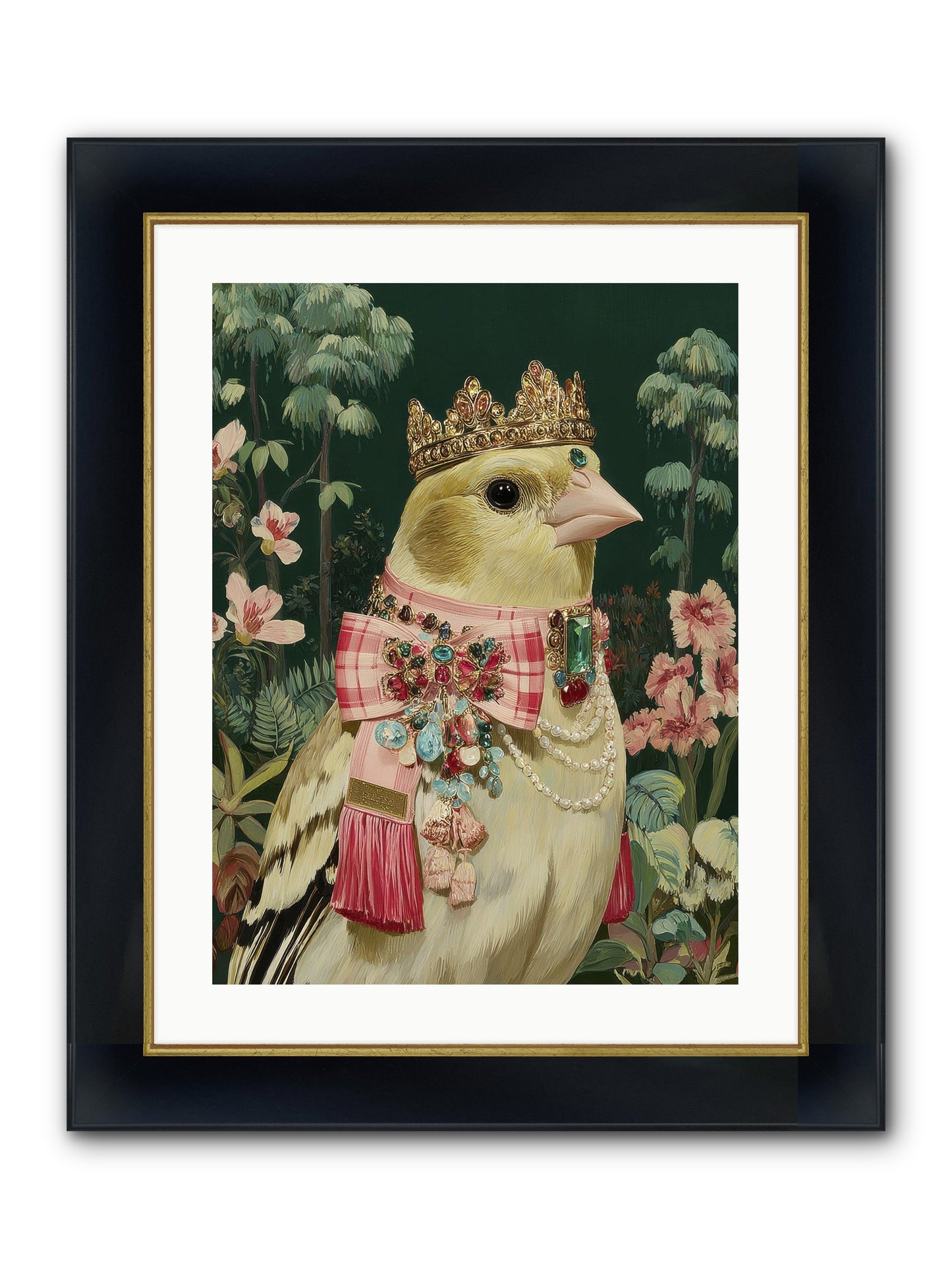 Wishful Notes No.1 Framed Print - Wide Black w/Gold 18x24
