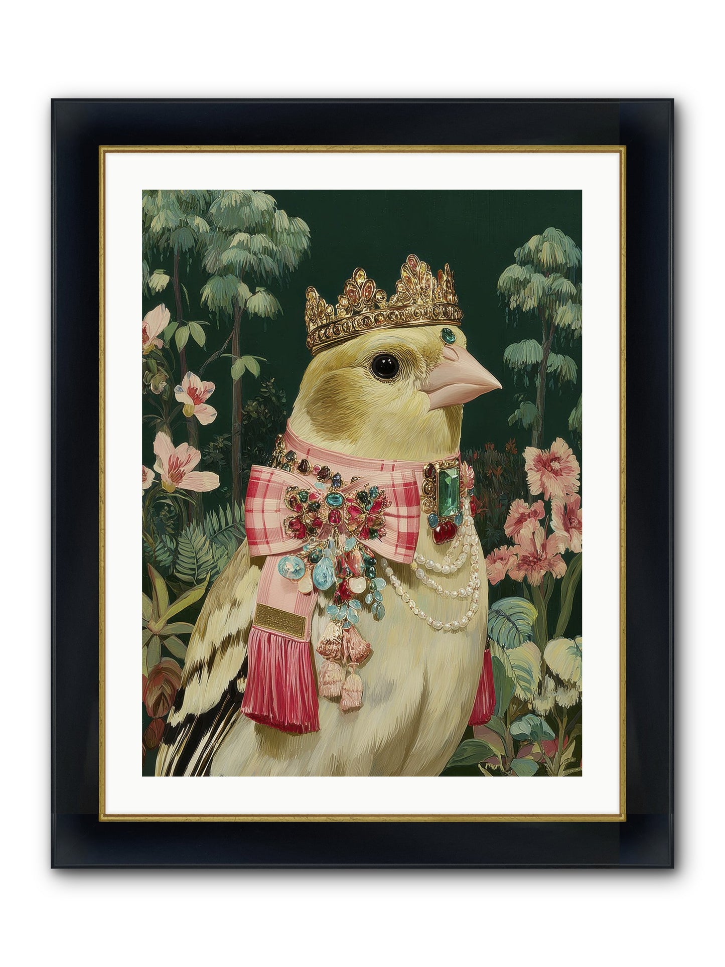 Wishful Notes No.1 Framed Print - Wide Black w/Gold 24x32