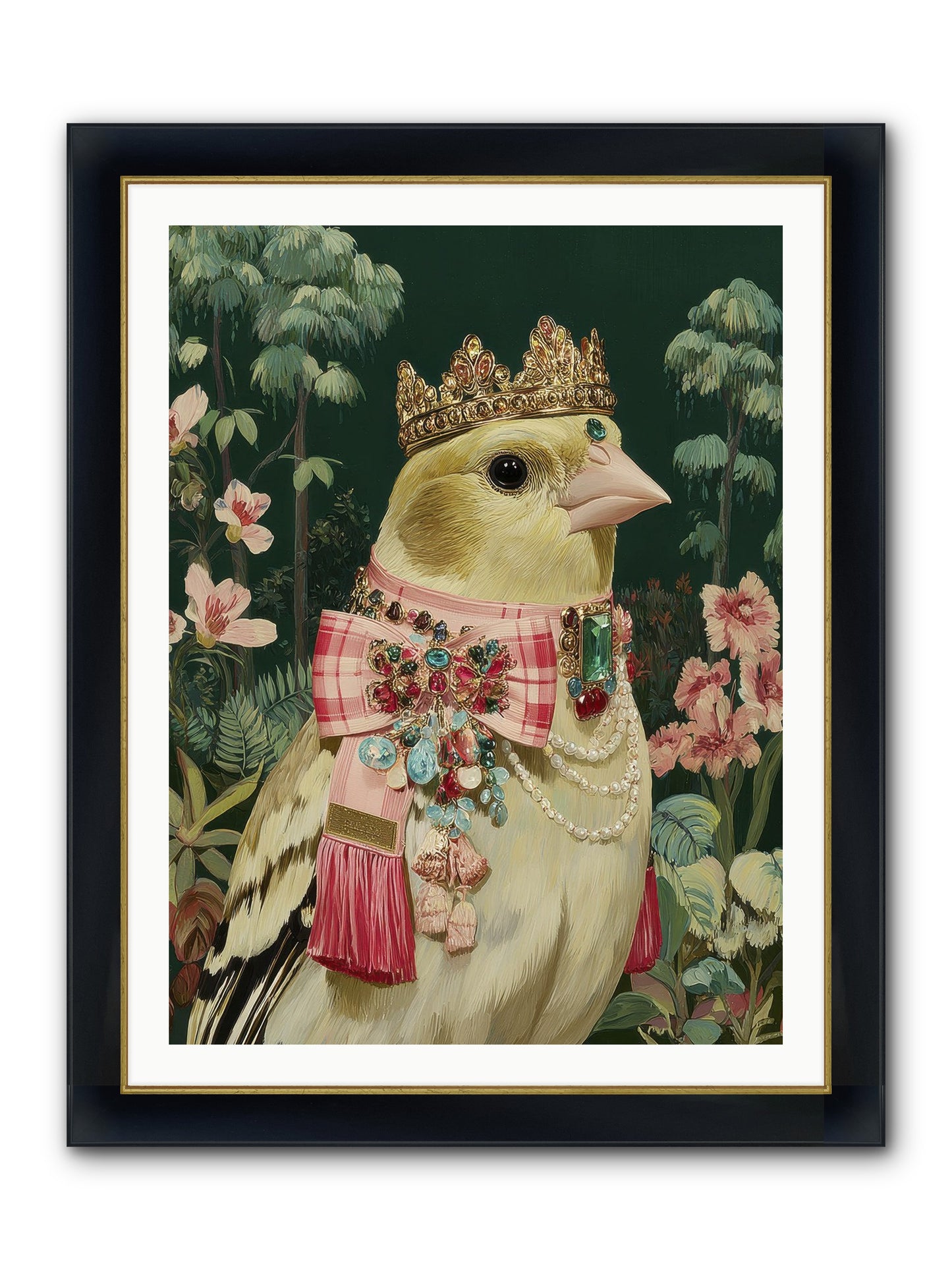 Wishful Notes No.1 Framed Print - Wide Black w/Gold 30x40