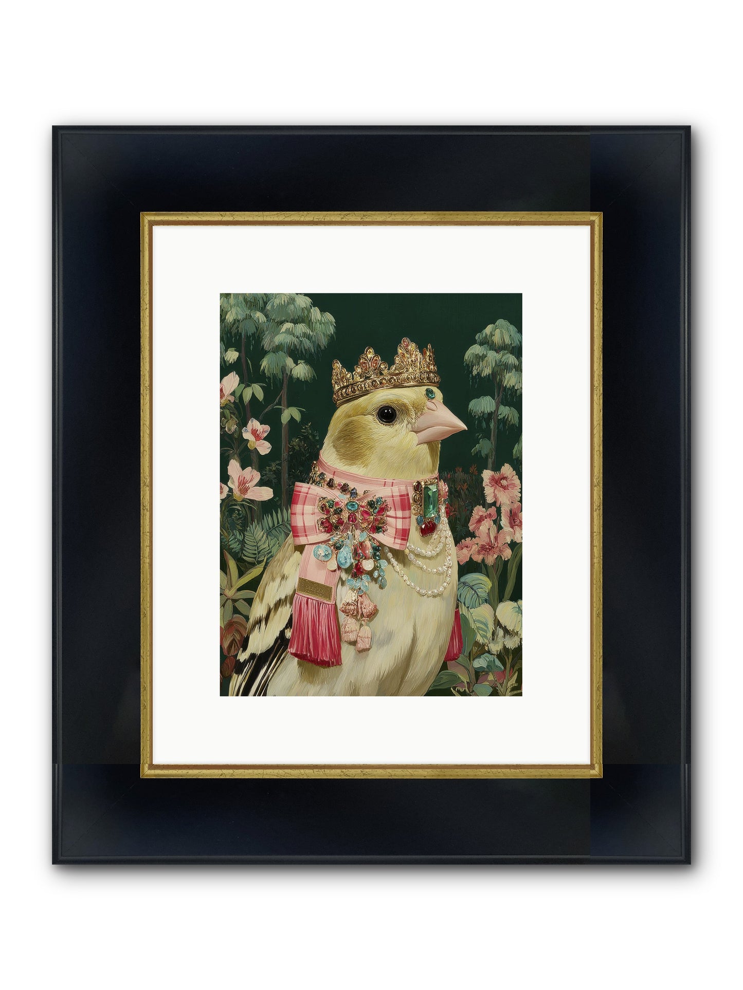 Wishful Notes No.1 Framed Print - Wide Black w/Gold 9x12