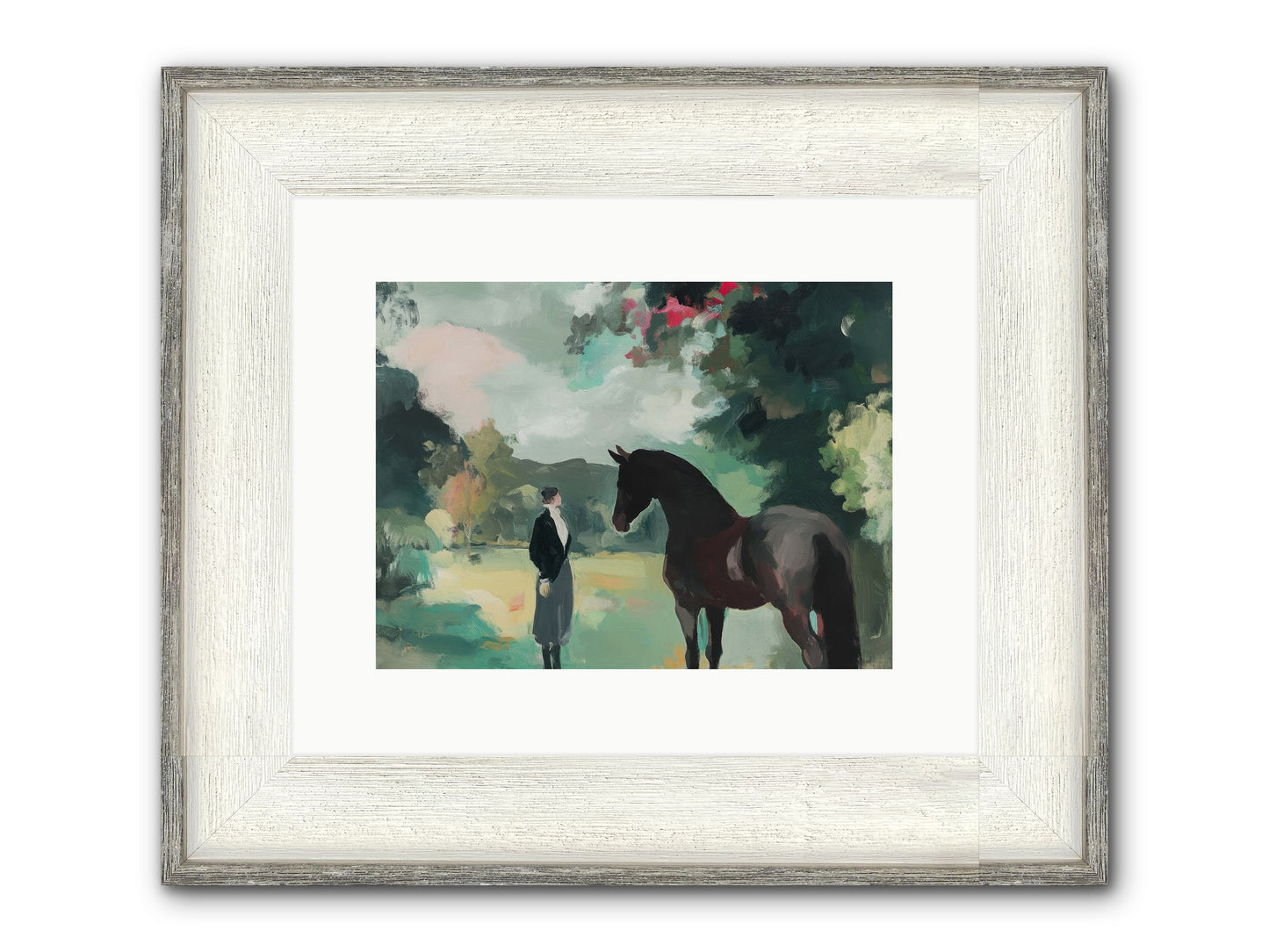 Wistful Wanderer Framed Print - Driftwood White 12x9