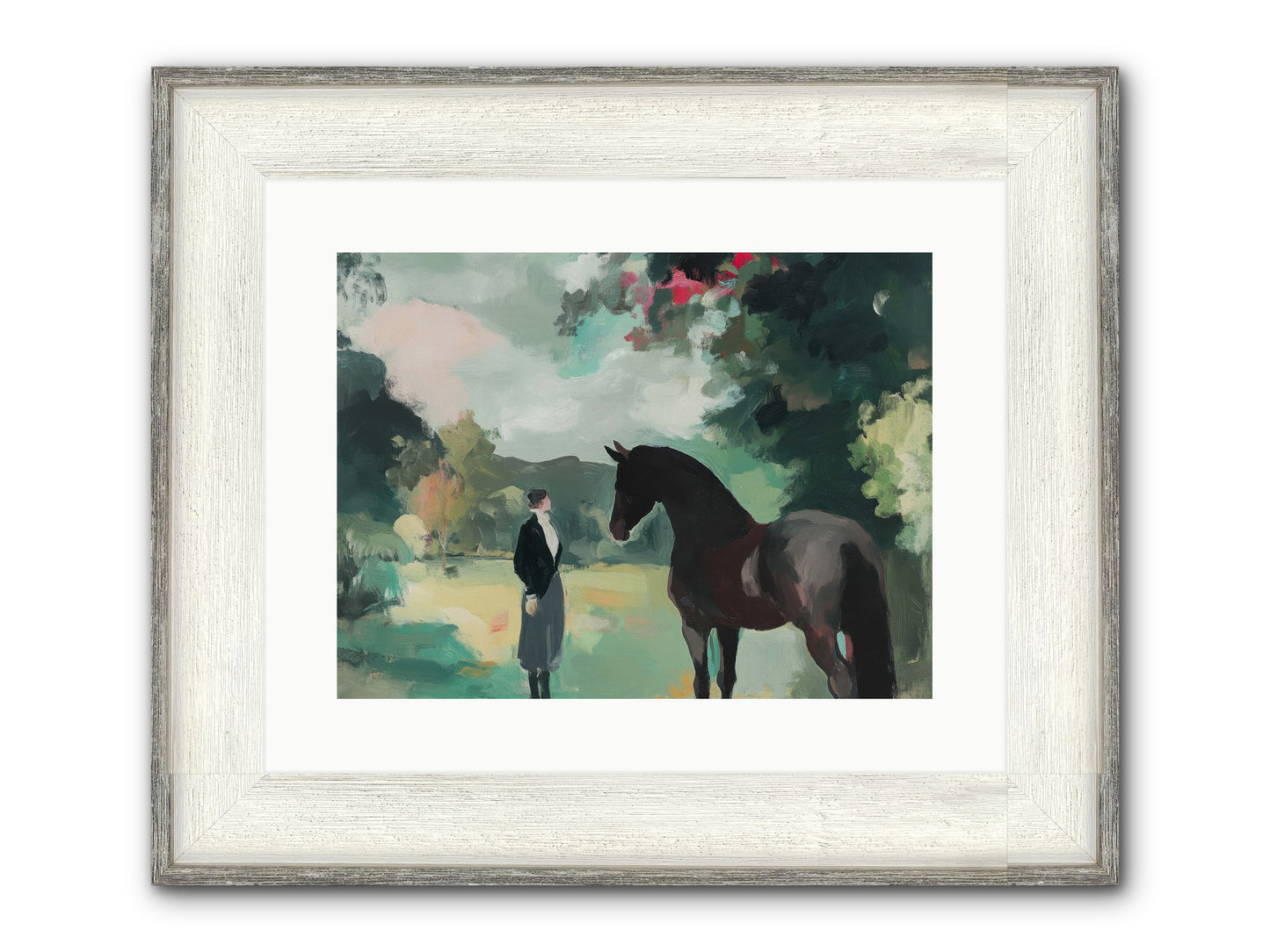 Wistful Wanderer Framed Print - Driftwood White 16x12
