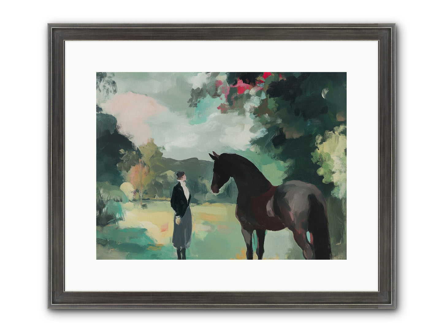 Wistful Wanderer Framed Print - Slimwoods Black/Silver 16x12