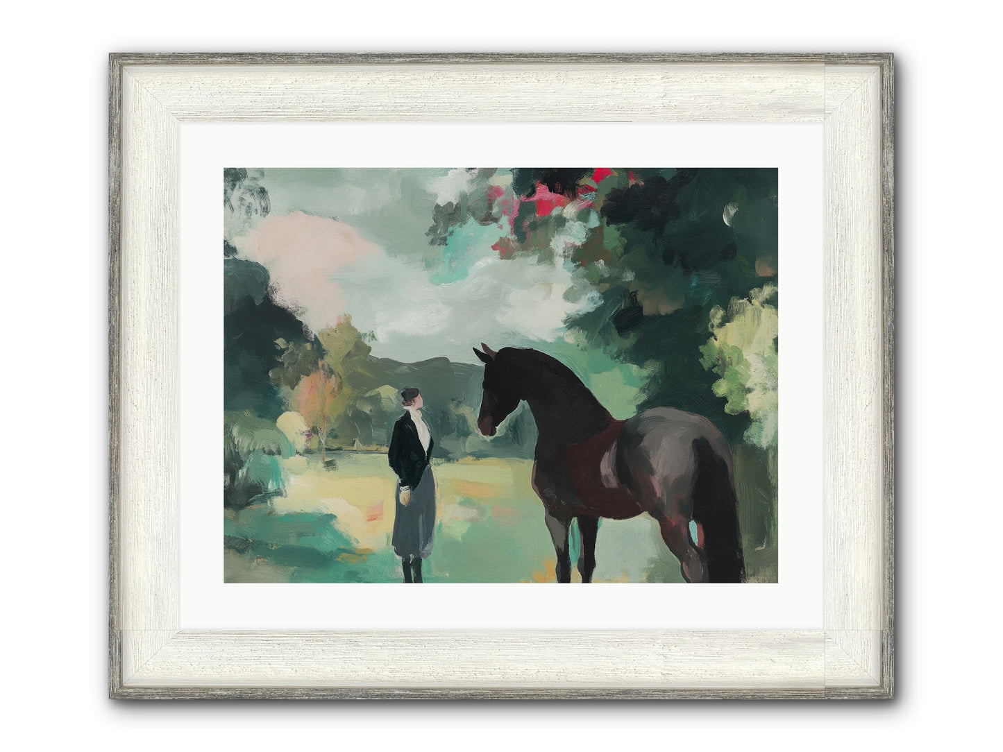 Wistful Wanderer Framed Print - Driftwood White 24x18