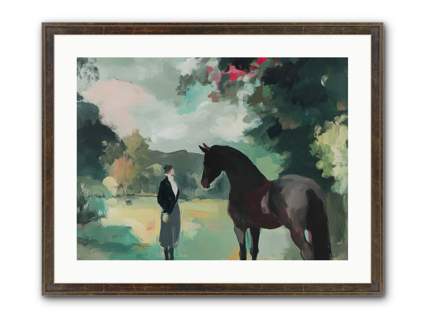 Wistful Wanderer Framed Print - Slimwoods Black/Gold 24x18