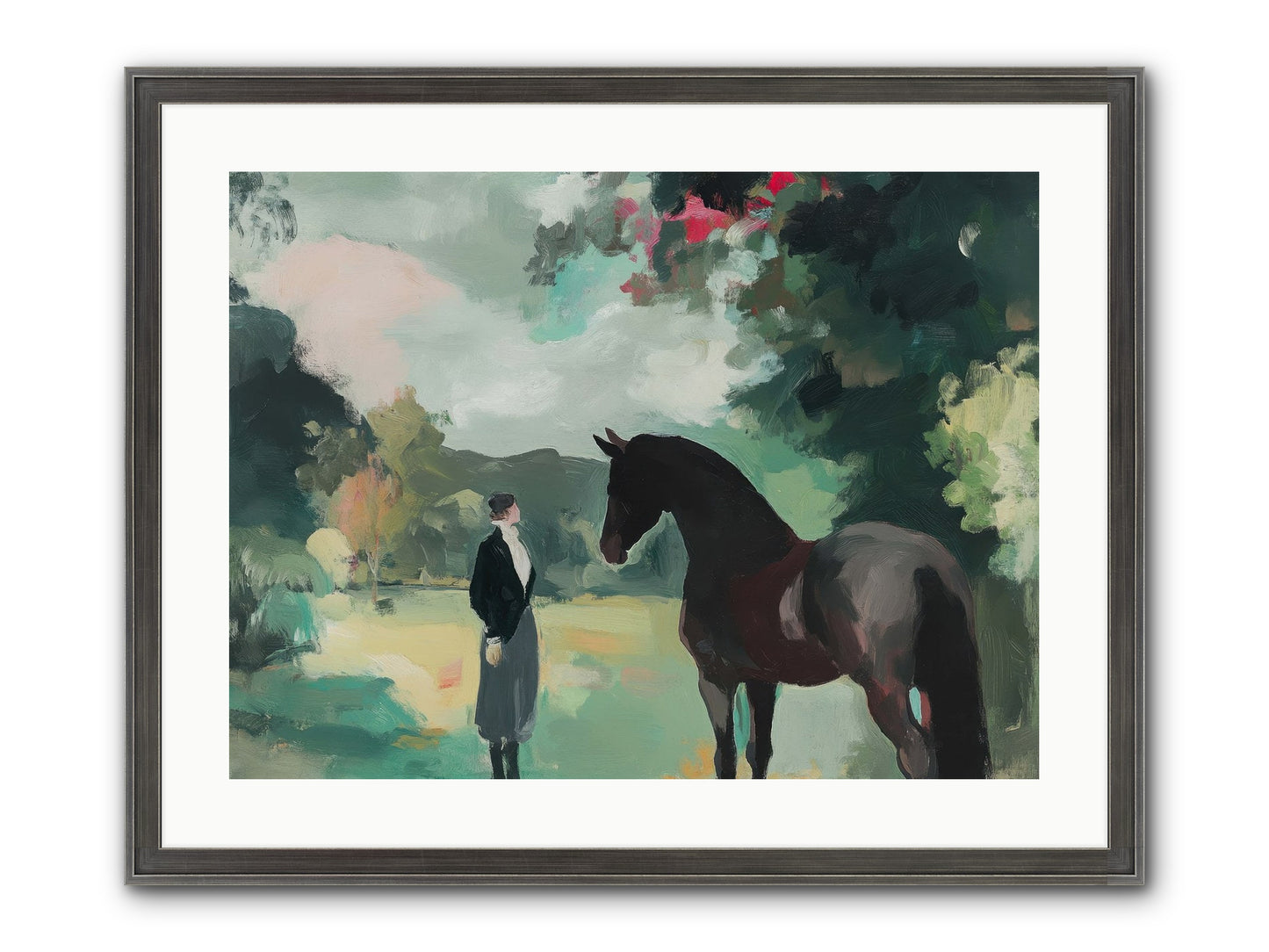 Wistful Wanderer Framed Print - Slimwoods Black/Silver 24x18