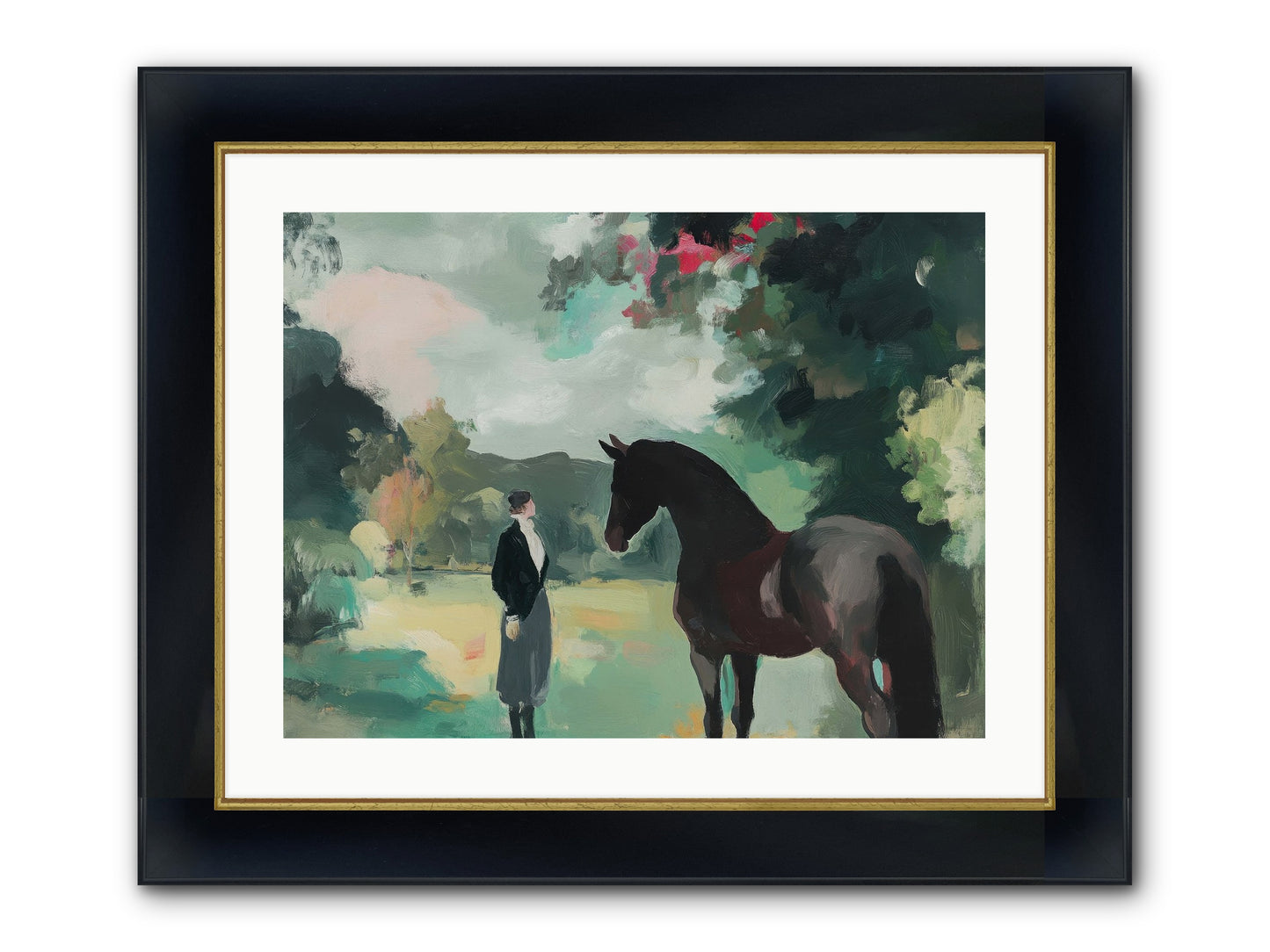 Wistful Wanderer Framed Print - Wide Black w/Gold 24x18