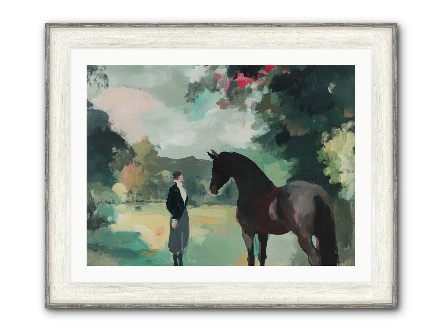 Wistful Wanderer Framed Print - Driftwood White 32x24