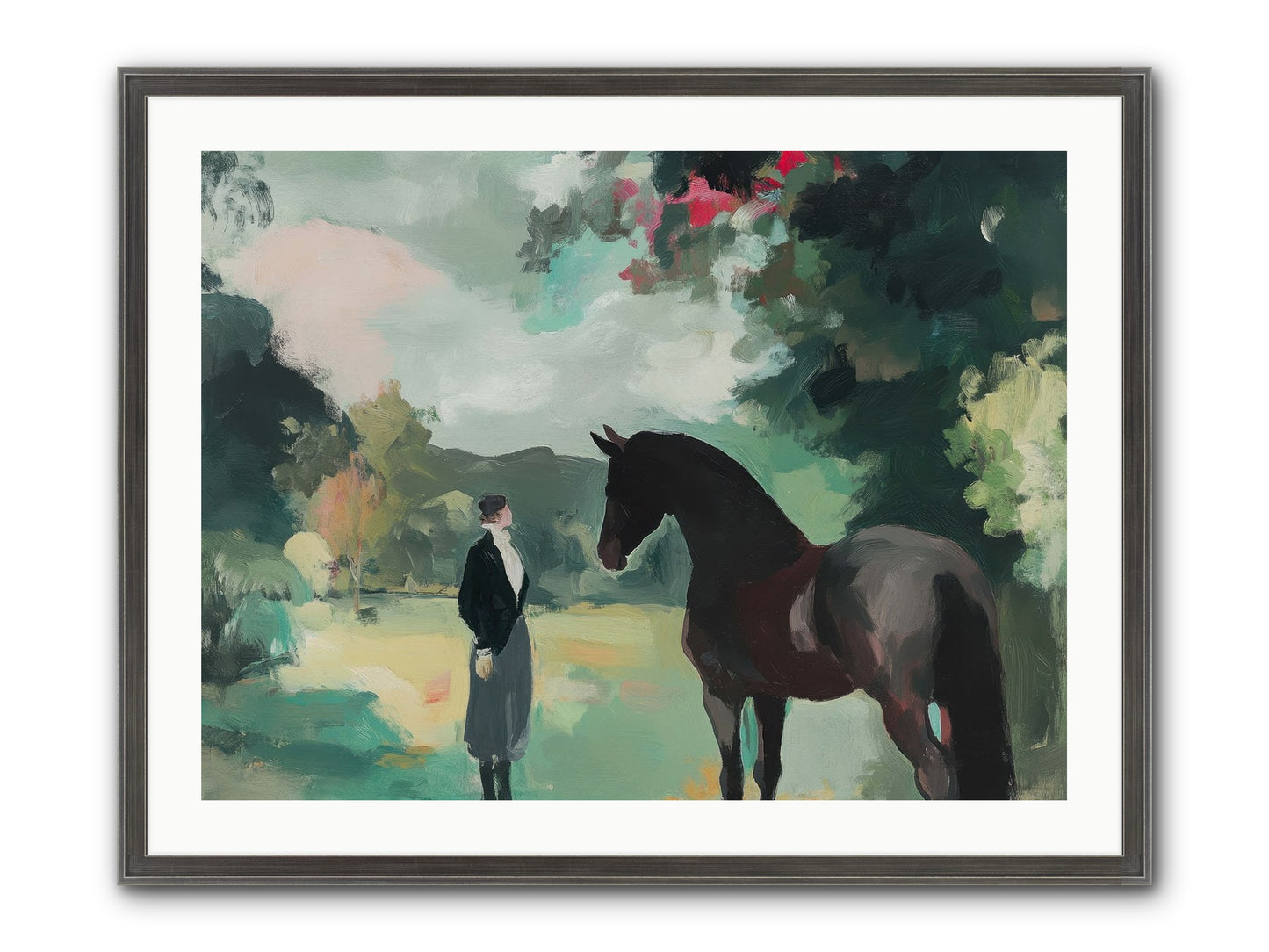 Wistful Wanderer Framed Print - Slimwoods Black/Silver 32x24