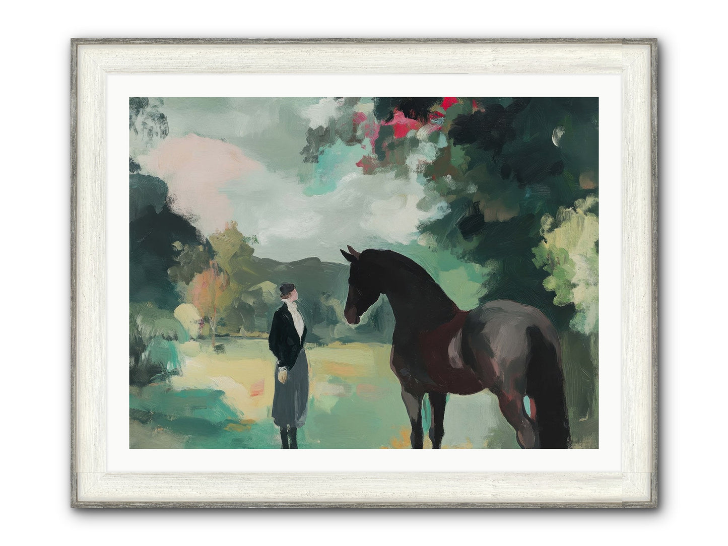 Wistful Wanderer Framed Print - Driftwood White 40x30
