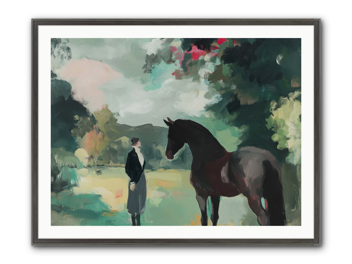 Wistful Wanderer Framed Print - Slimwoods Black/Silver 40x30