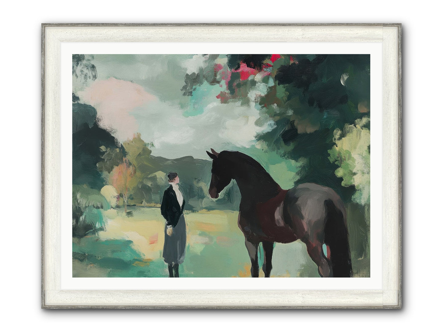 Wistful Wanderer Framed Print - Driftwood White 48x36