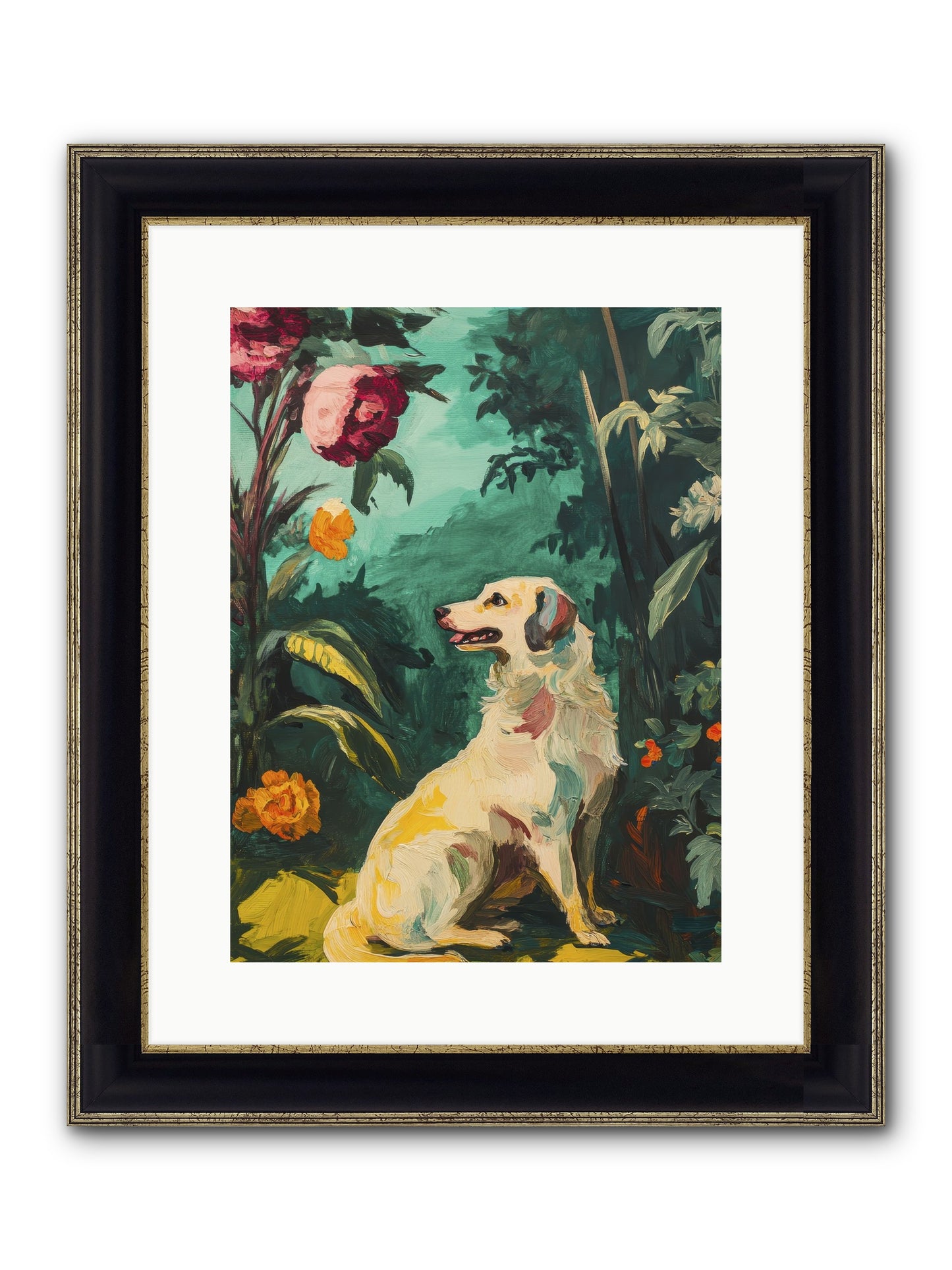 Within The Fern Hollow Framed Print - Black & Gold 12x16