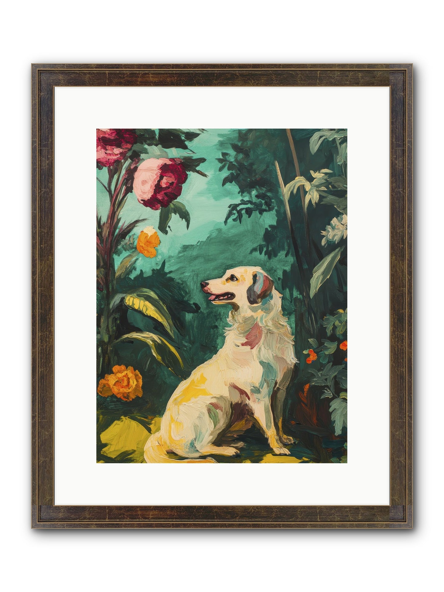Within The Fern Hollow Framed Print - Slimwoods Black/Gold 12x16