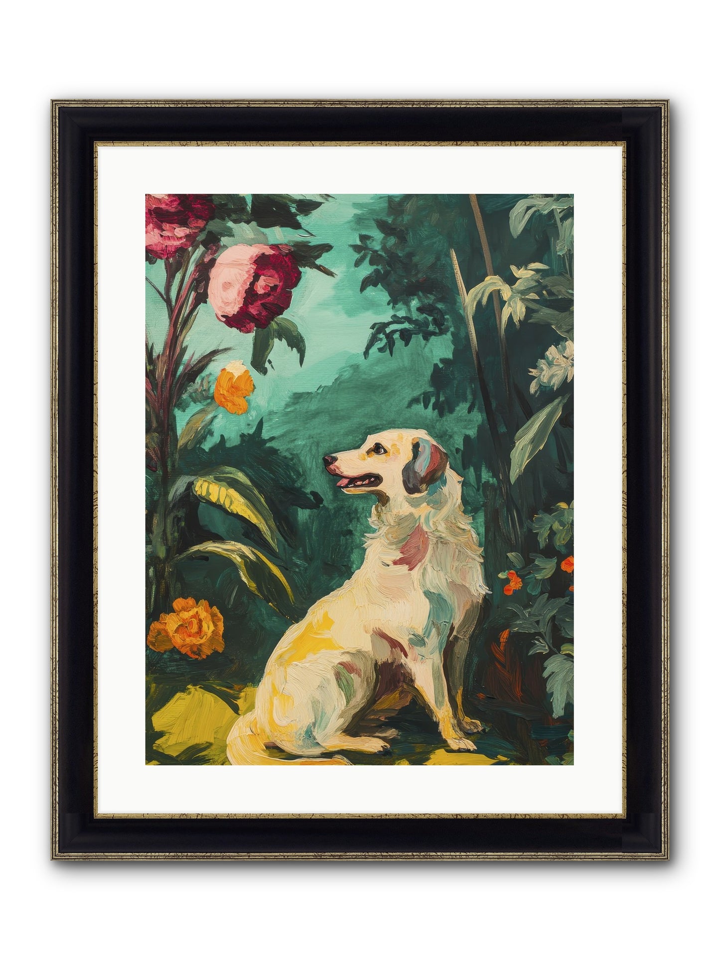 Within The Fern Hollow Framed Print - Black & Gold 18x24