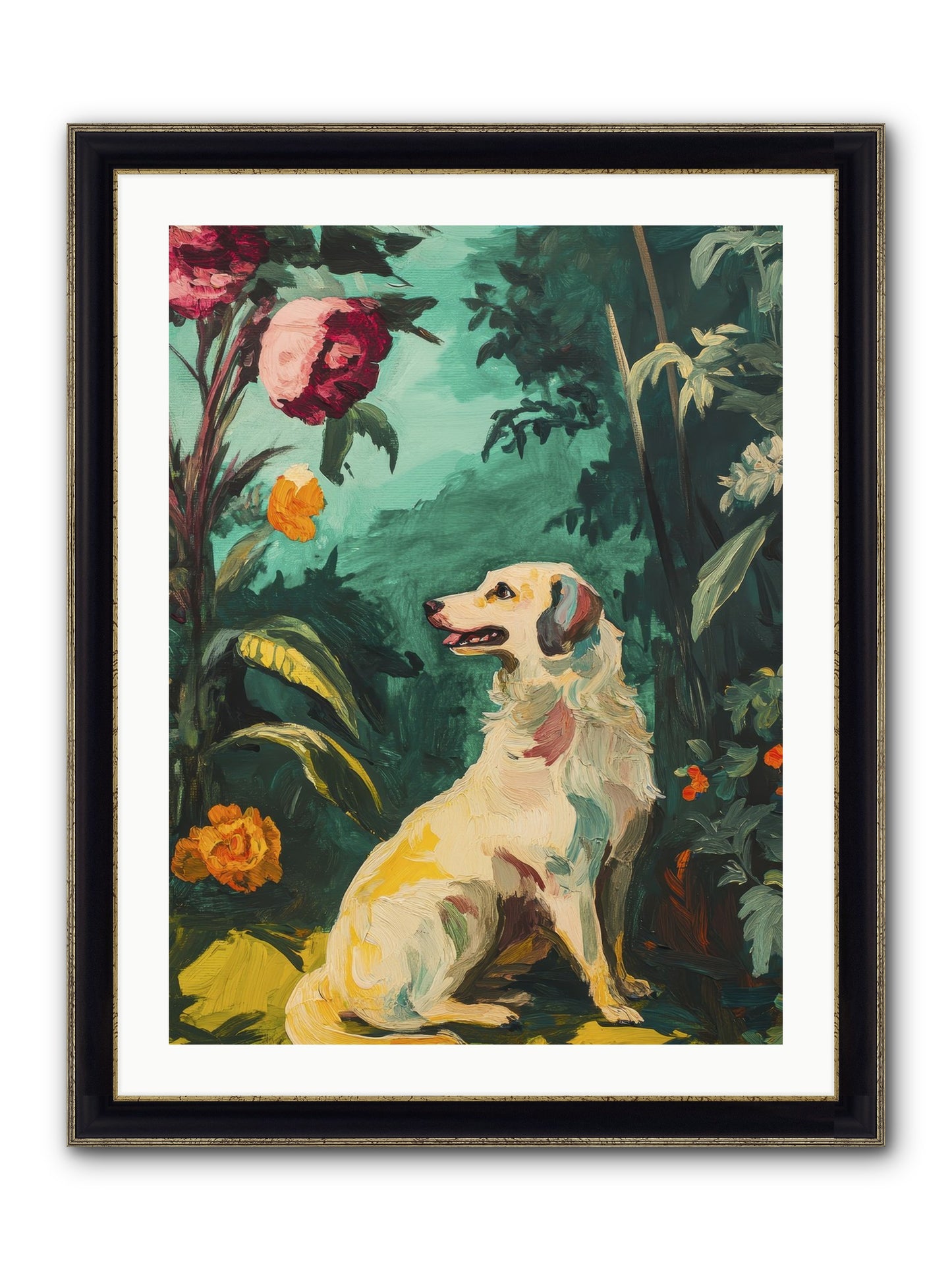 Within The Fern Hollow Framed Print - Black & Gold 24x32