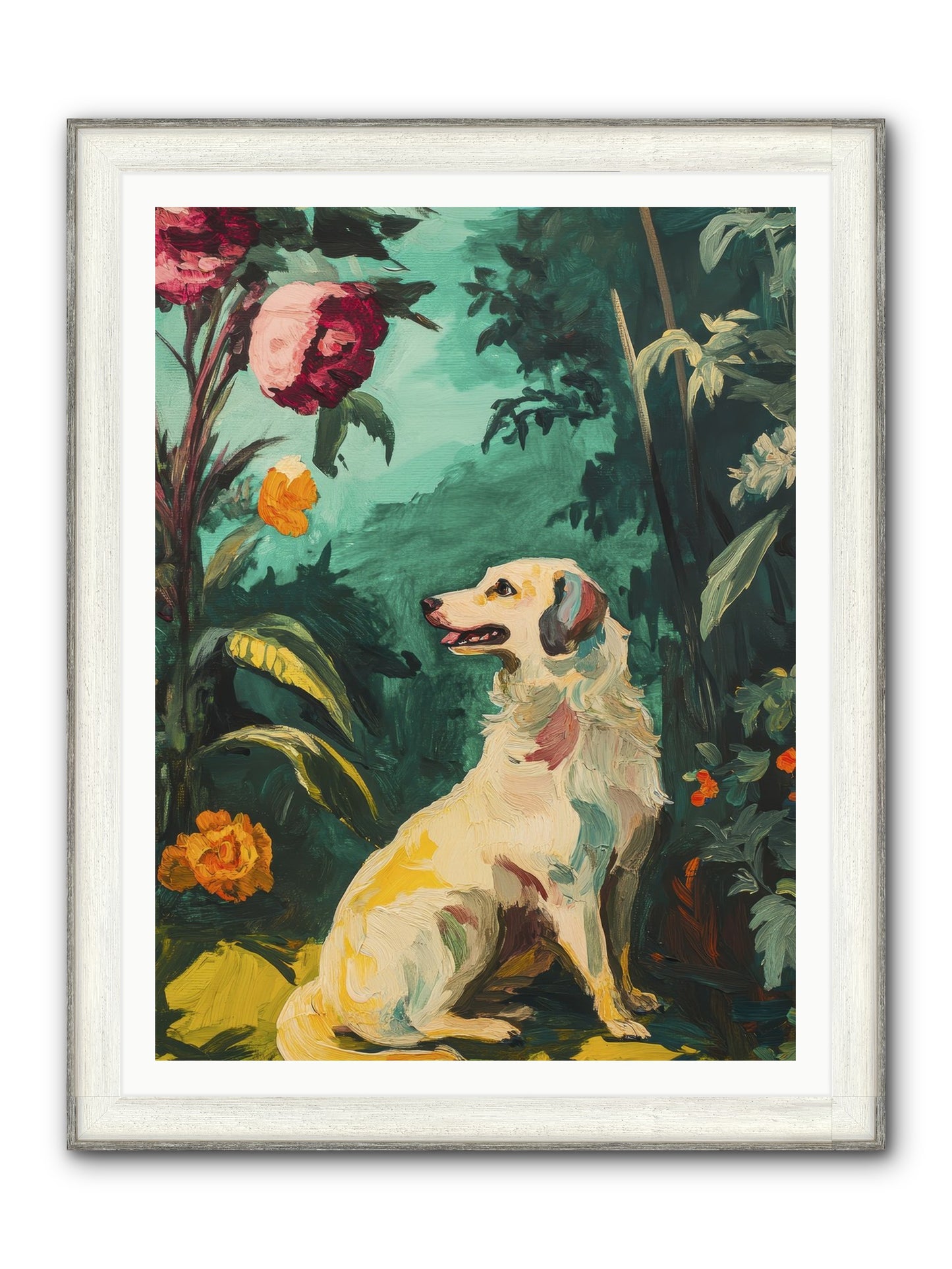 Within The Fern Hollow Framed Print - Driftwood White 36x48