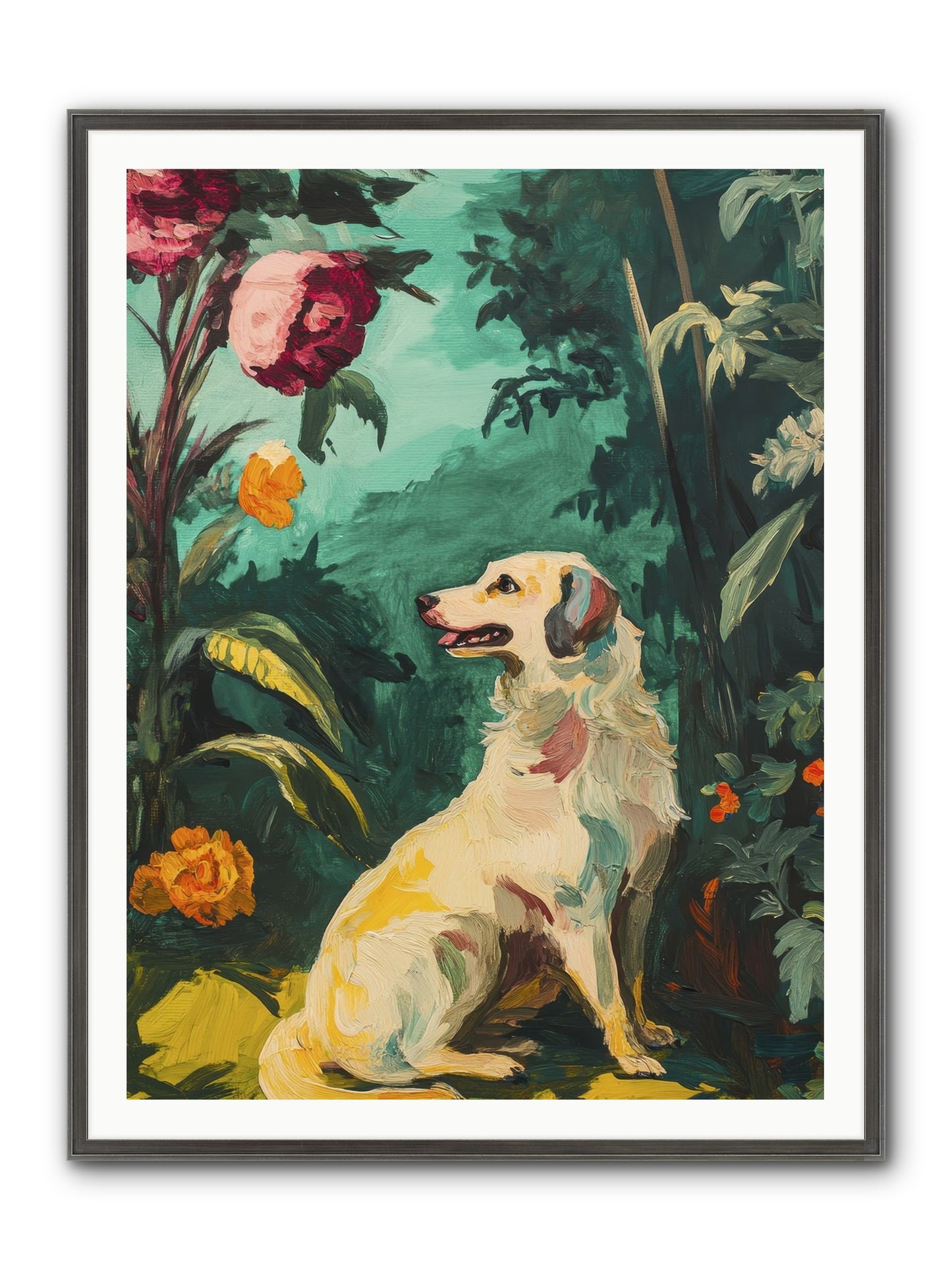 Within The Fern Hollow Framed Print - Slimwoods Black/Silver 36x48