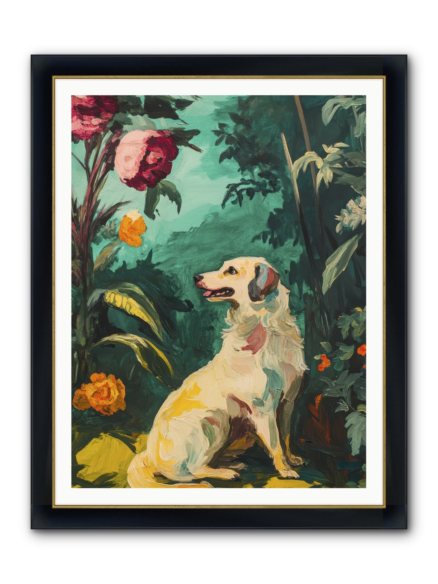 Within The Fern Hollow Framed Print - Wide Black w/Gold 36x48