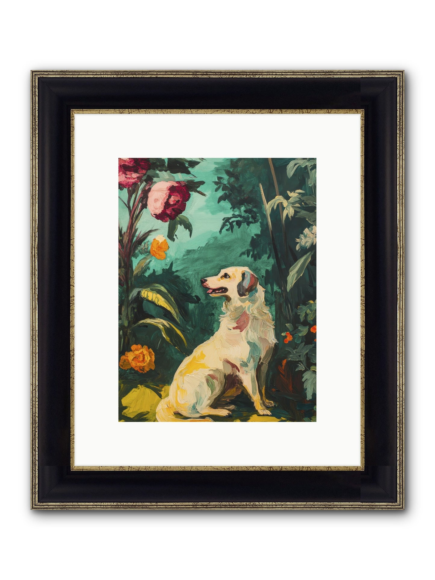 Within The Fern Hollow Framed Print - Black & Gold 9x12