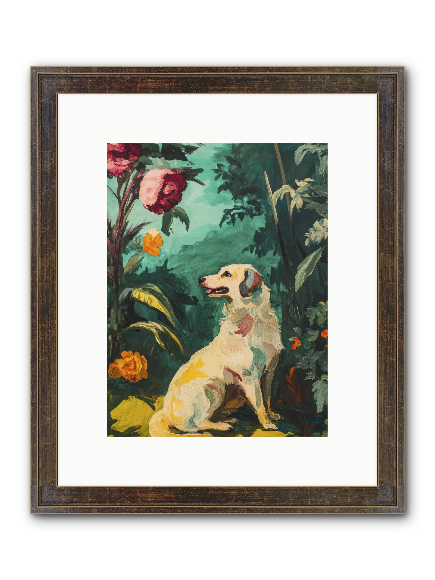 Within The Fern Hollow Framed Print - Slimwoods Black/Gold 9x12