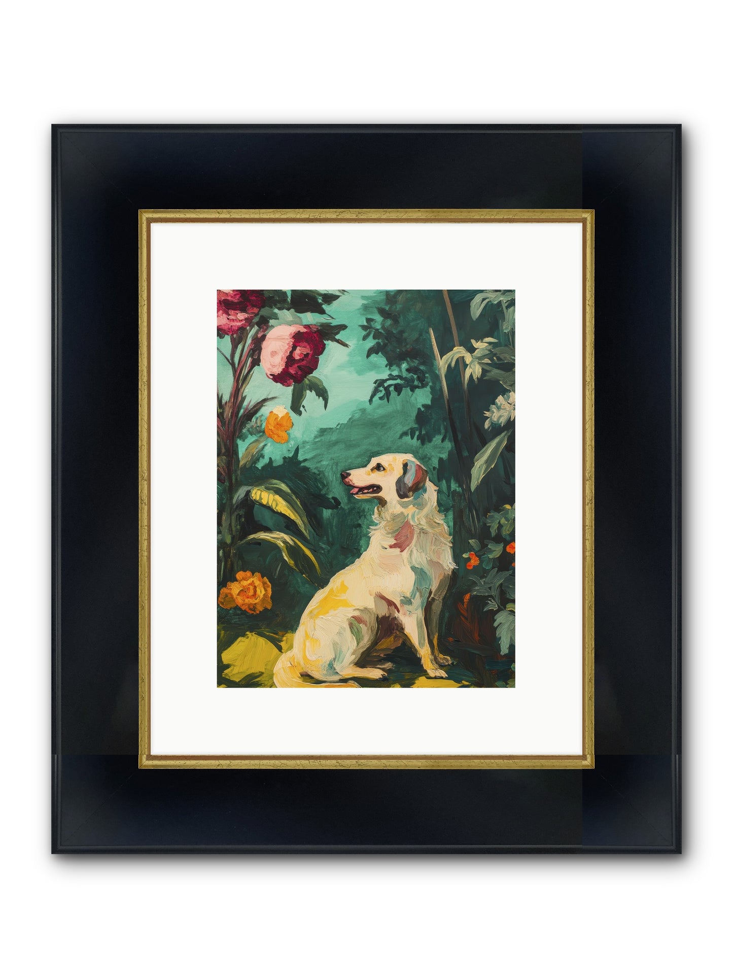 Within The Fern Hollow Framed Print - Wide Black w/Gold 9x12